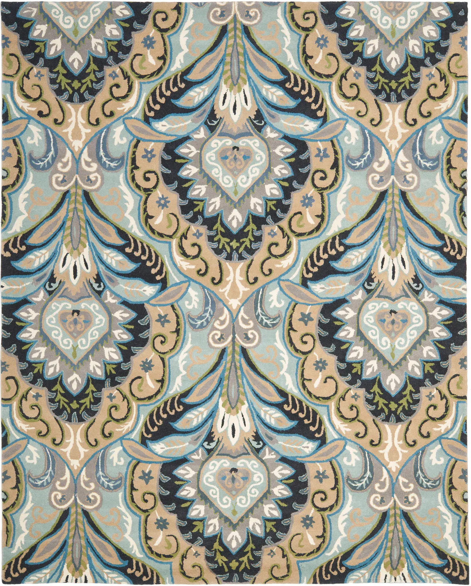 Wyndham Damask Hand-Tufted Wool Rug