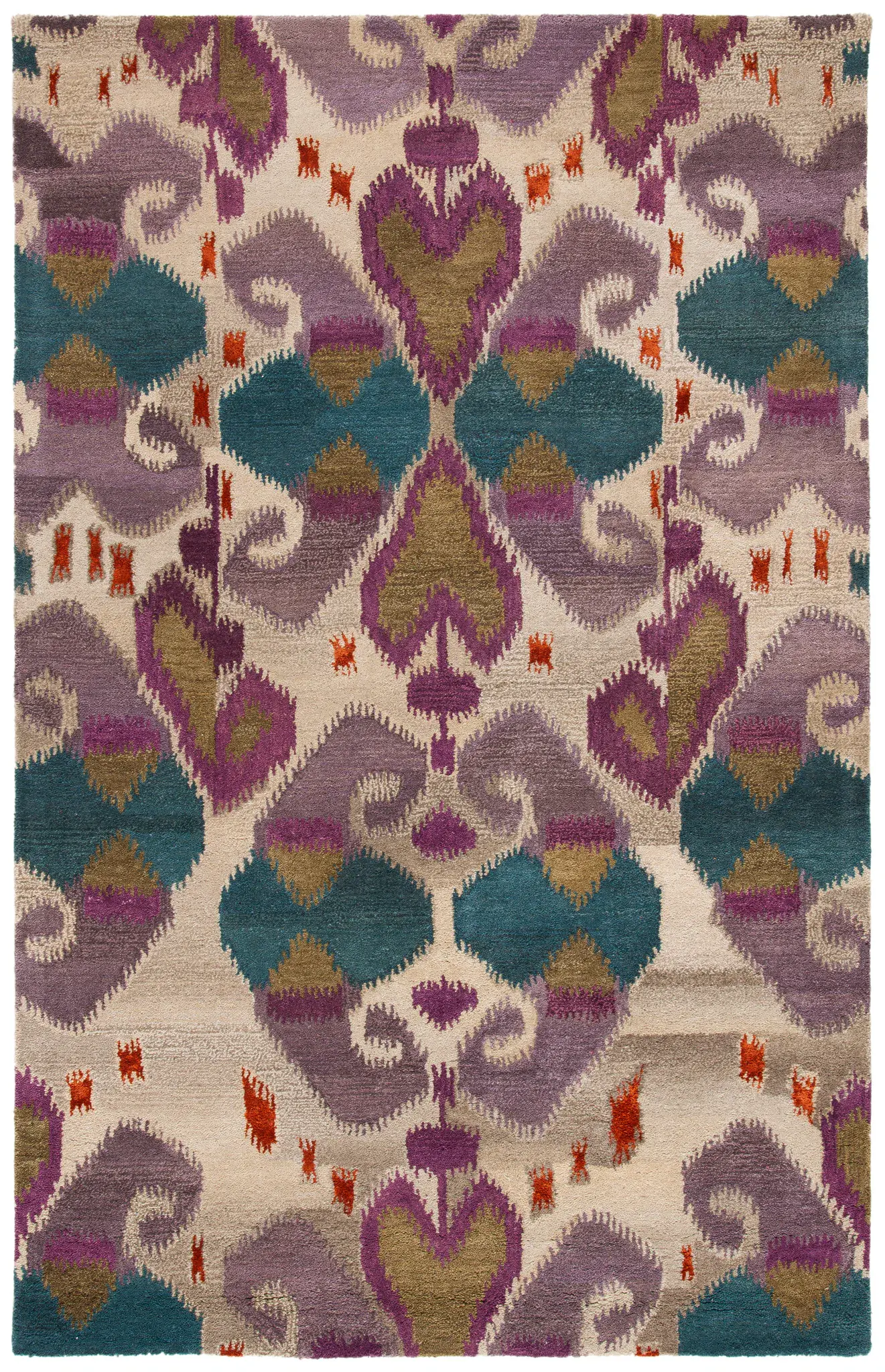 Wyndham Ikat Medallion Wool Rug