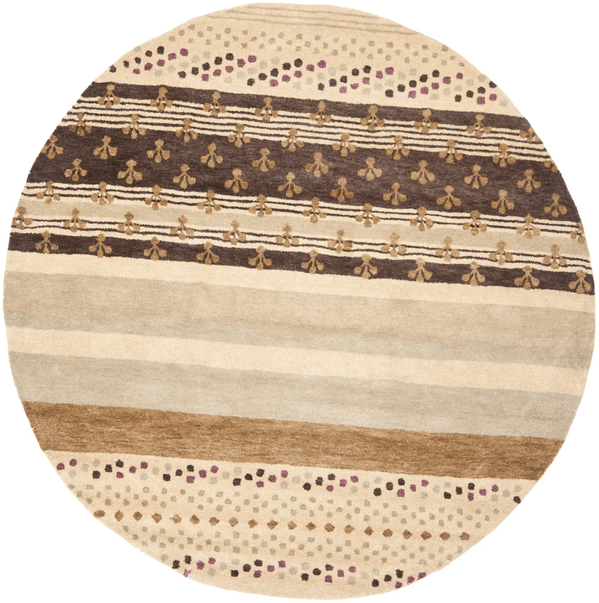 Wyndham Patterned Stripe Hand-Tufted Wool Rug