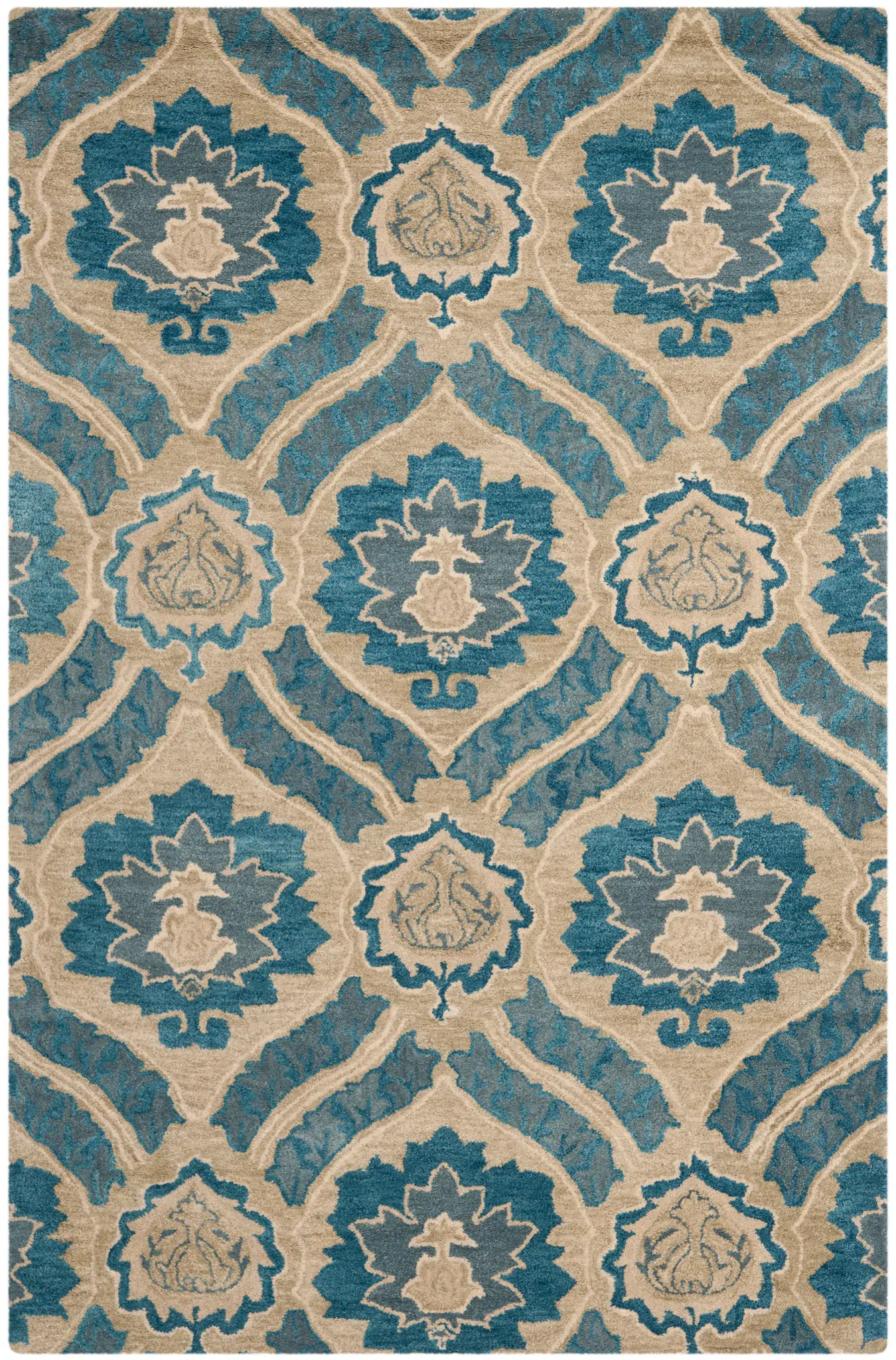 Wyndham Ogee Medallion Hand-Tufted Wool Rug