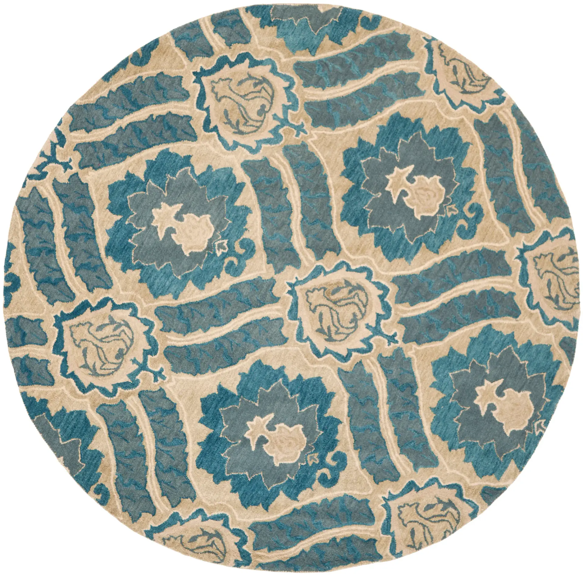 Wyndham Ogee Medallion Hand-Tufted Wool Rug