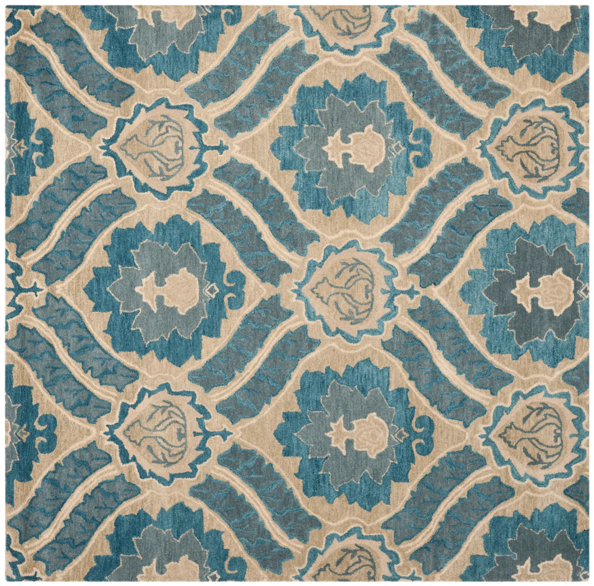 Wyndham Ogee Medallion Hand-Tufted Wool Rug