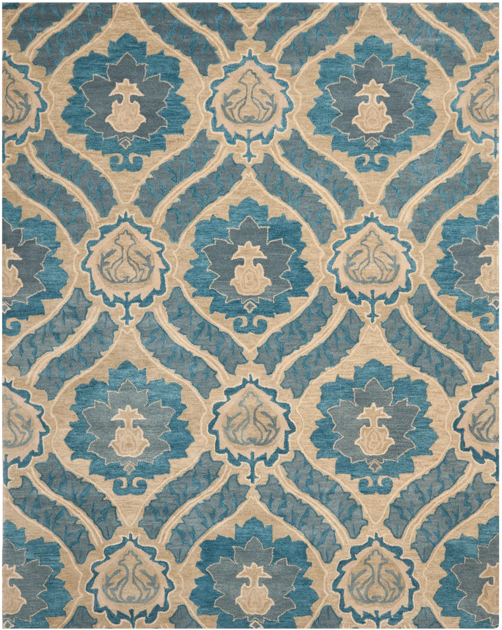 Wyndham Ogee Medallion Hand-Tufted Wool Rug