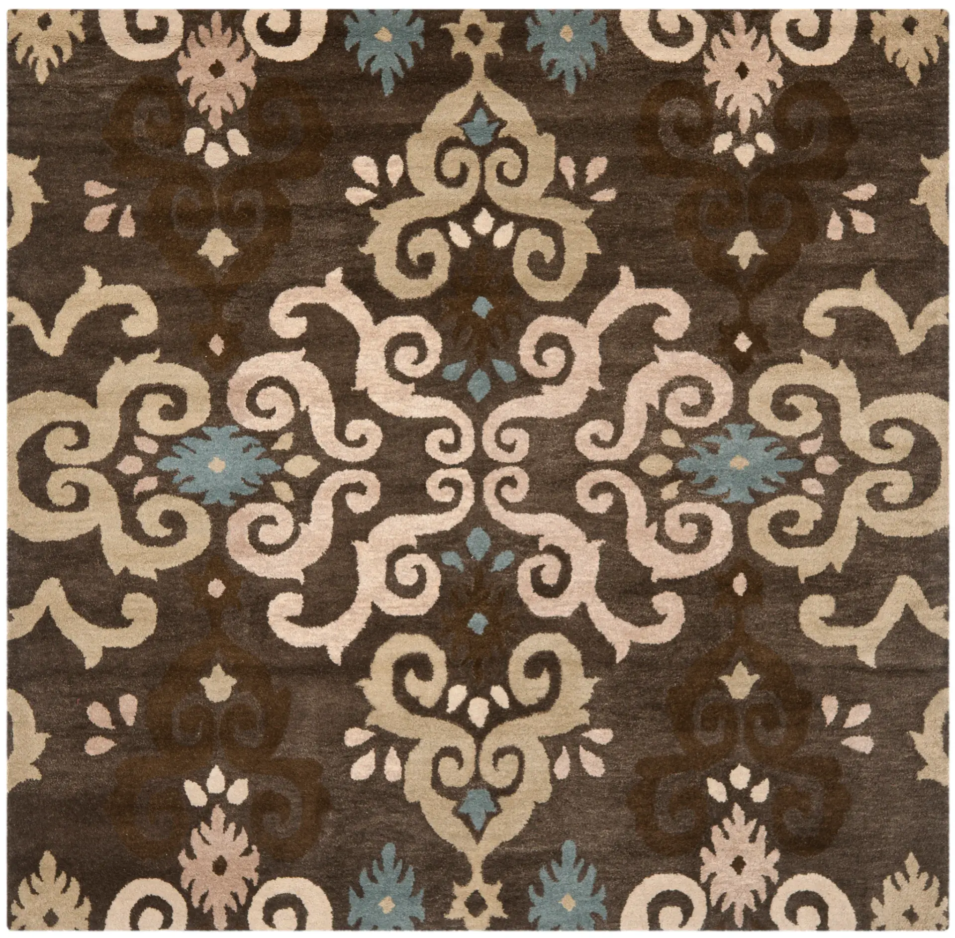 Wyndham Scrolling Damask Hand-Tufted Wool Rug