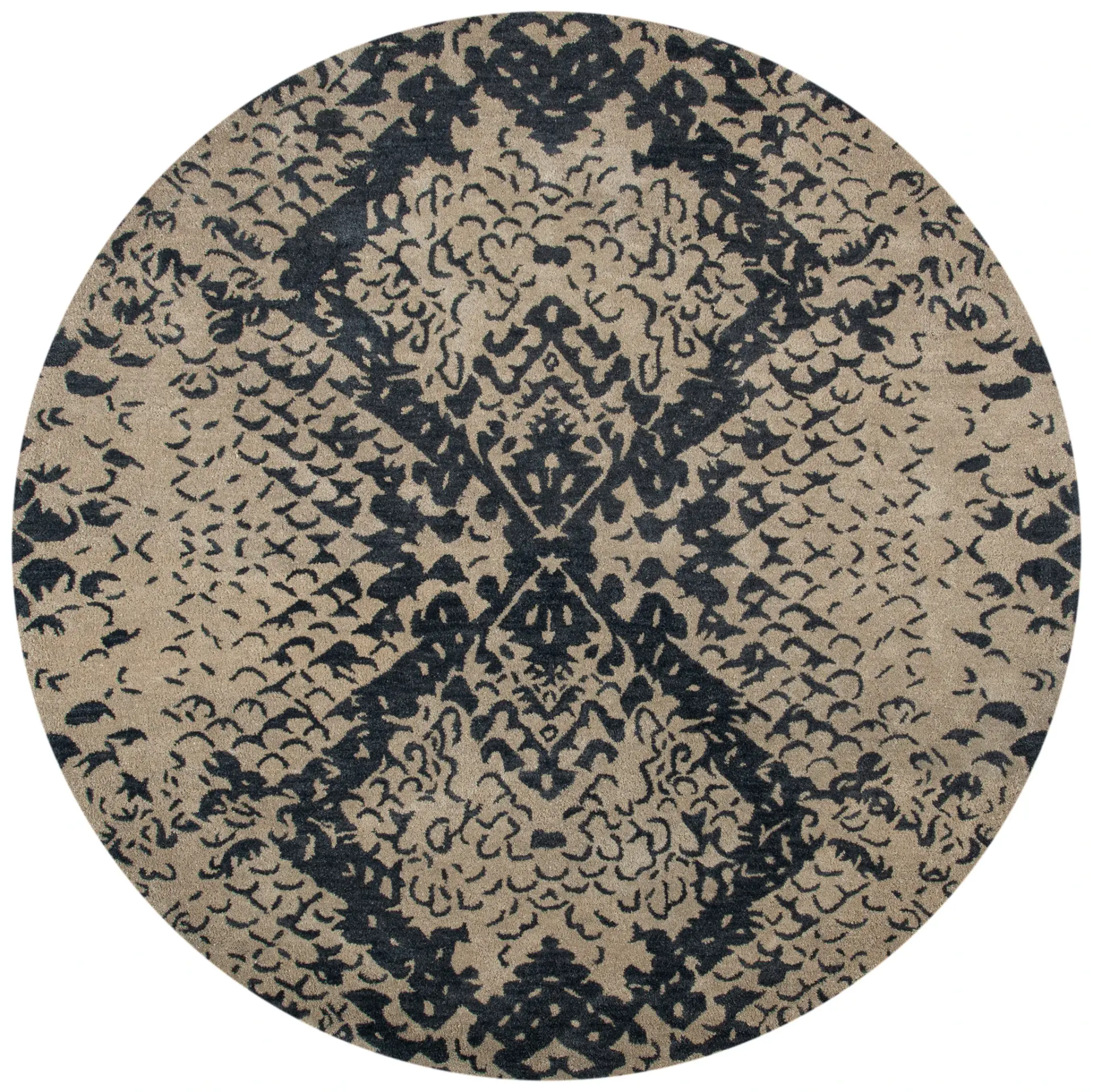 Wyndham Abstract Medallion Hand-Tufted Wool Rug