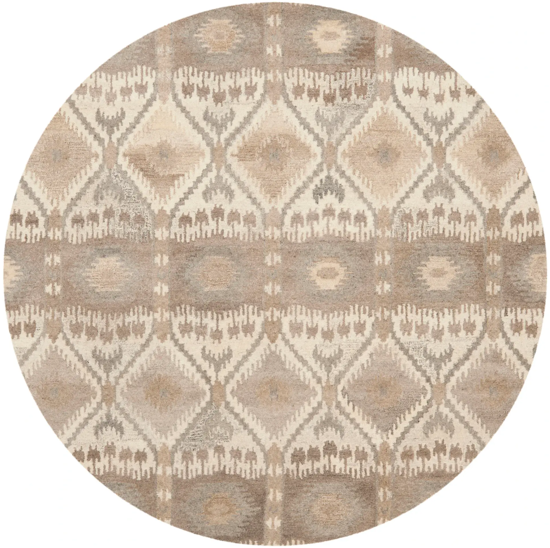 Wyndham Ikat Diamond Hand-Tufted Wool Rug