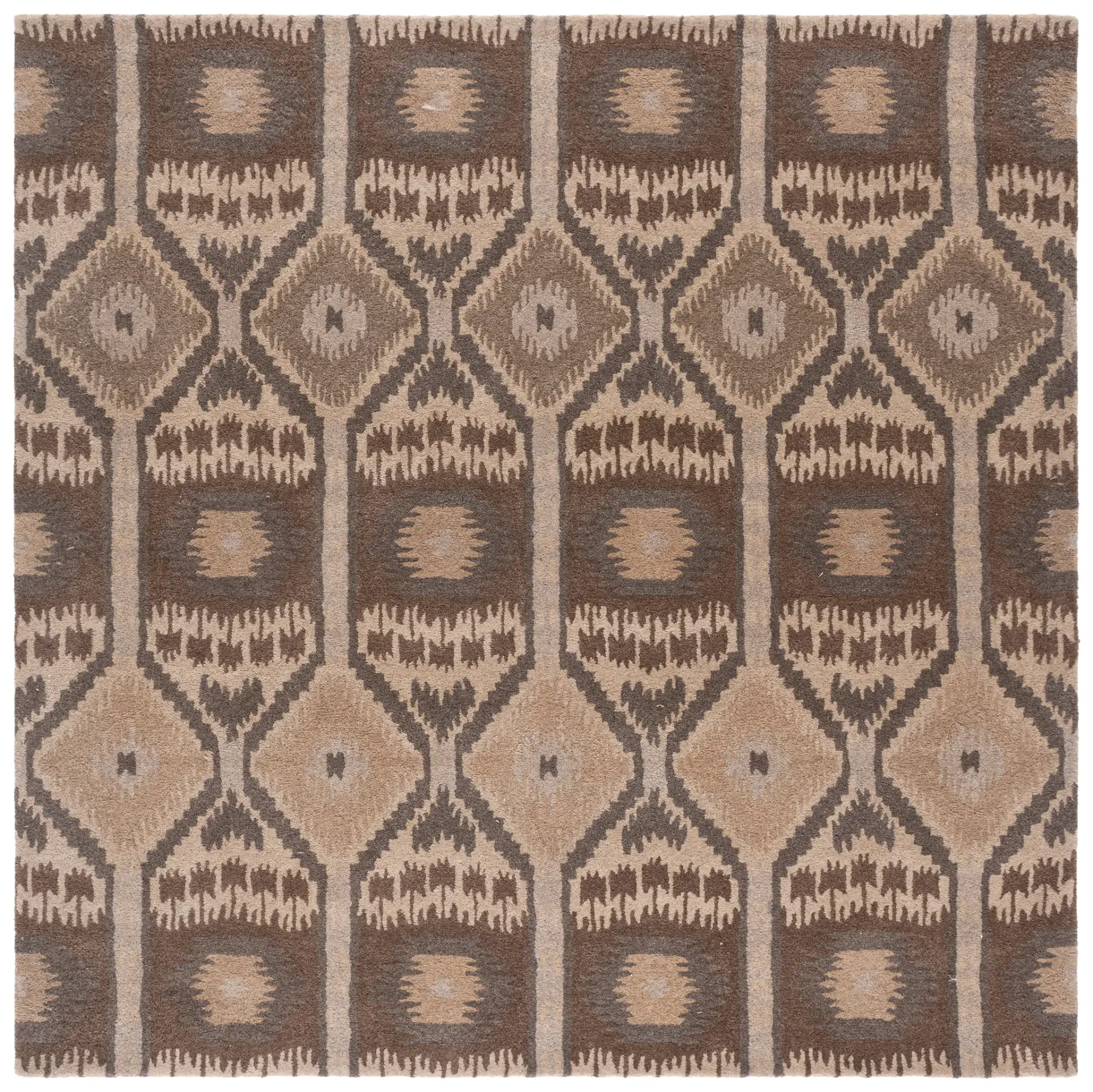 Wyndham Ikat Diamond Hand-Tufted Wool Rug
