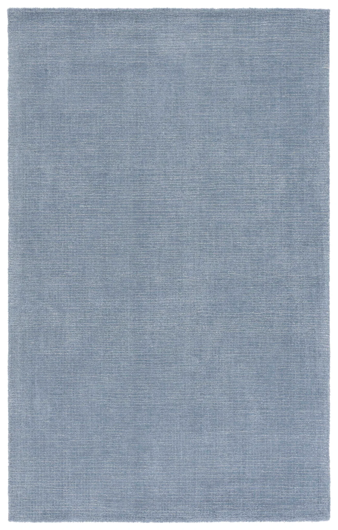 Abstract Scandinavian Solid Hand-Tufted Wool Rug in Gray / Denim