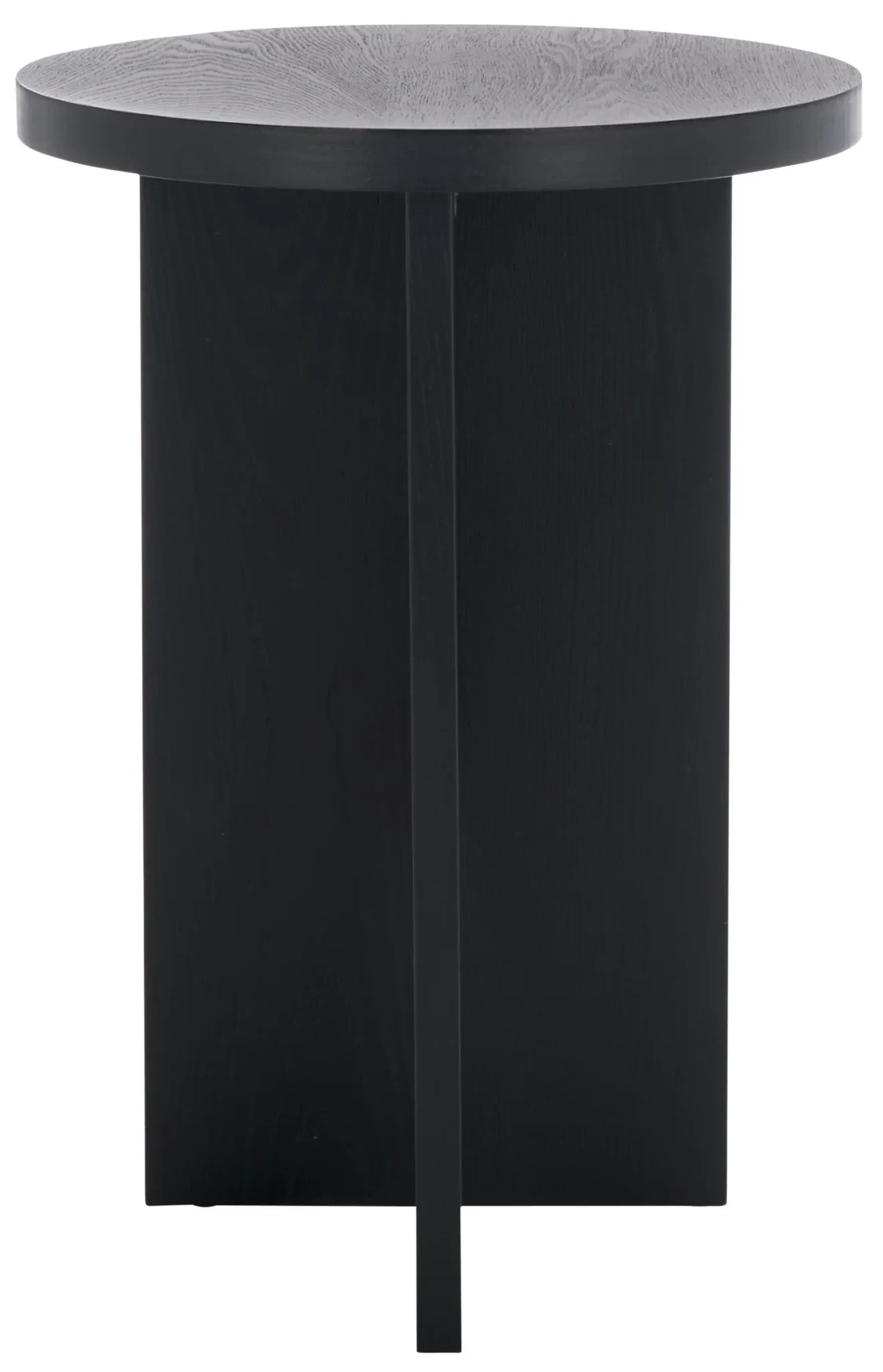 Barashi Round End Table in Black