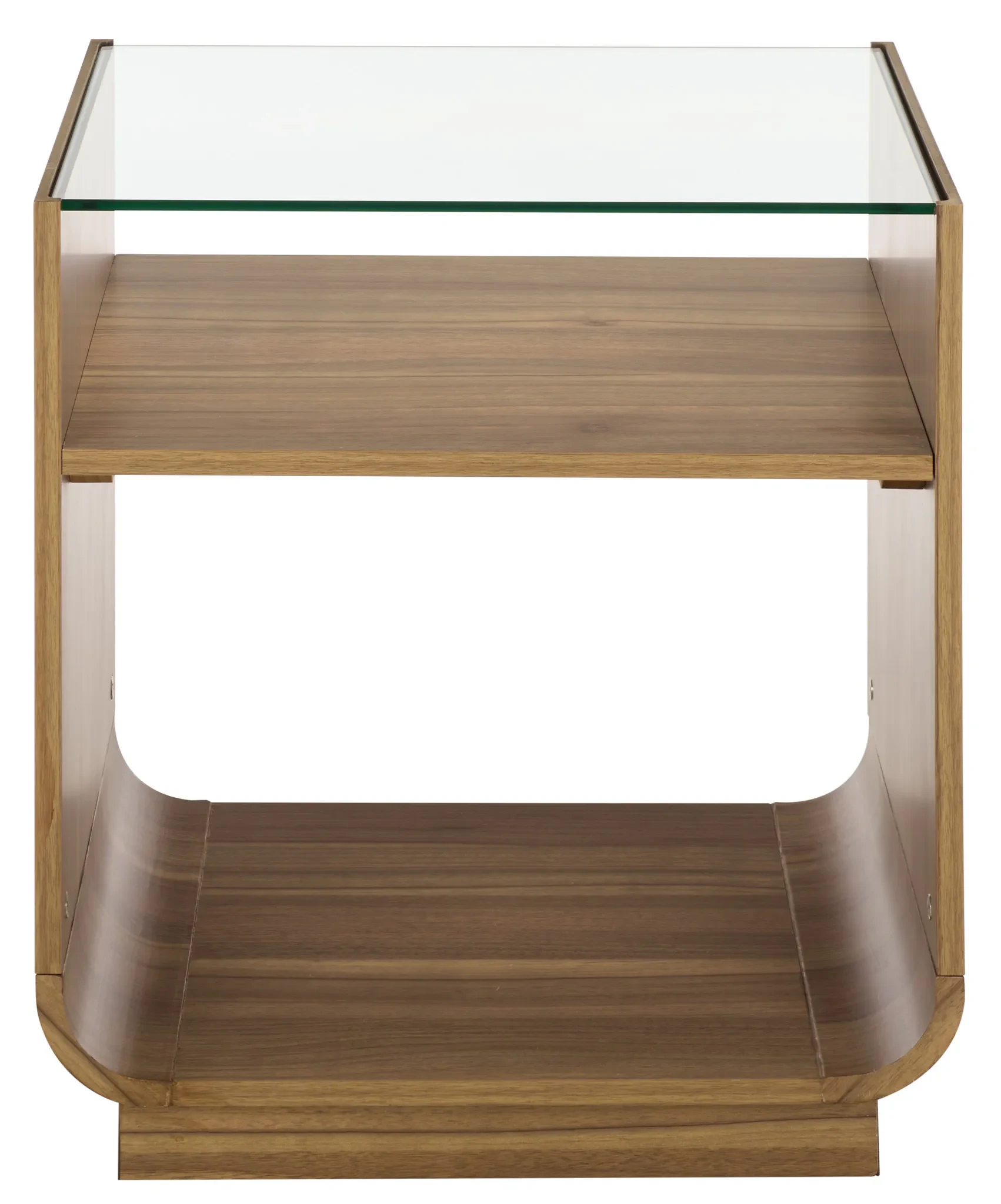 Acres Accent Table in Dark Oak / Glass