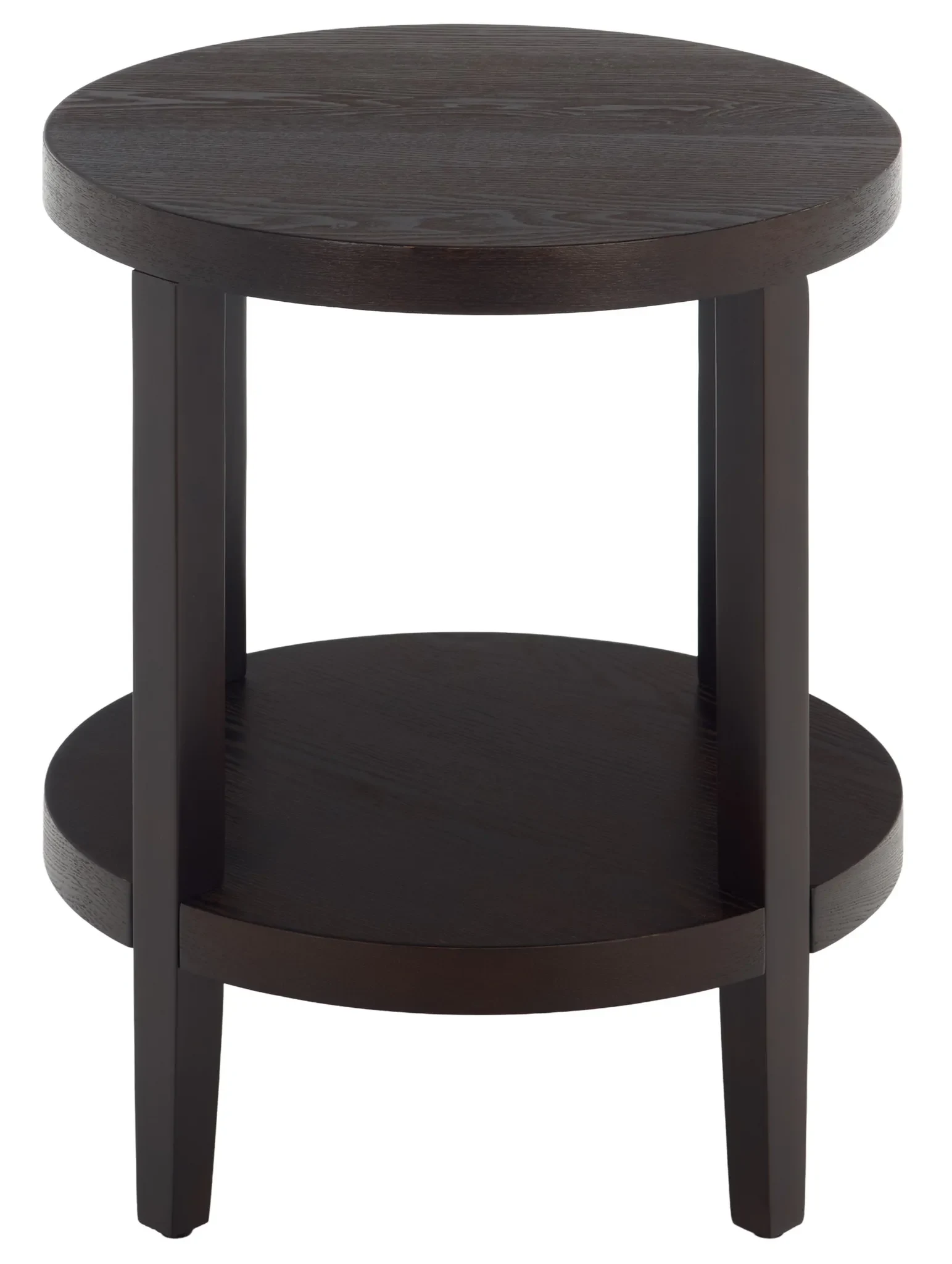 Najah Round Accent Table in Dark Brown