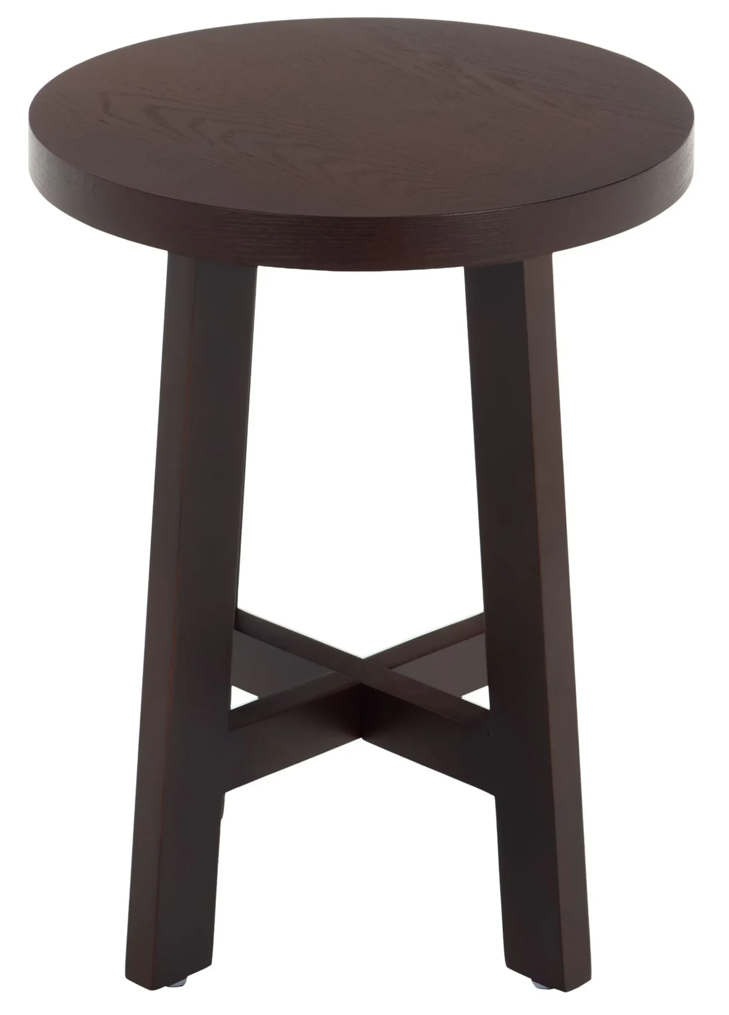 Kalix Round Accent Table in Dark Brown