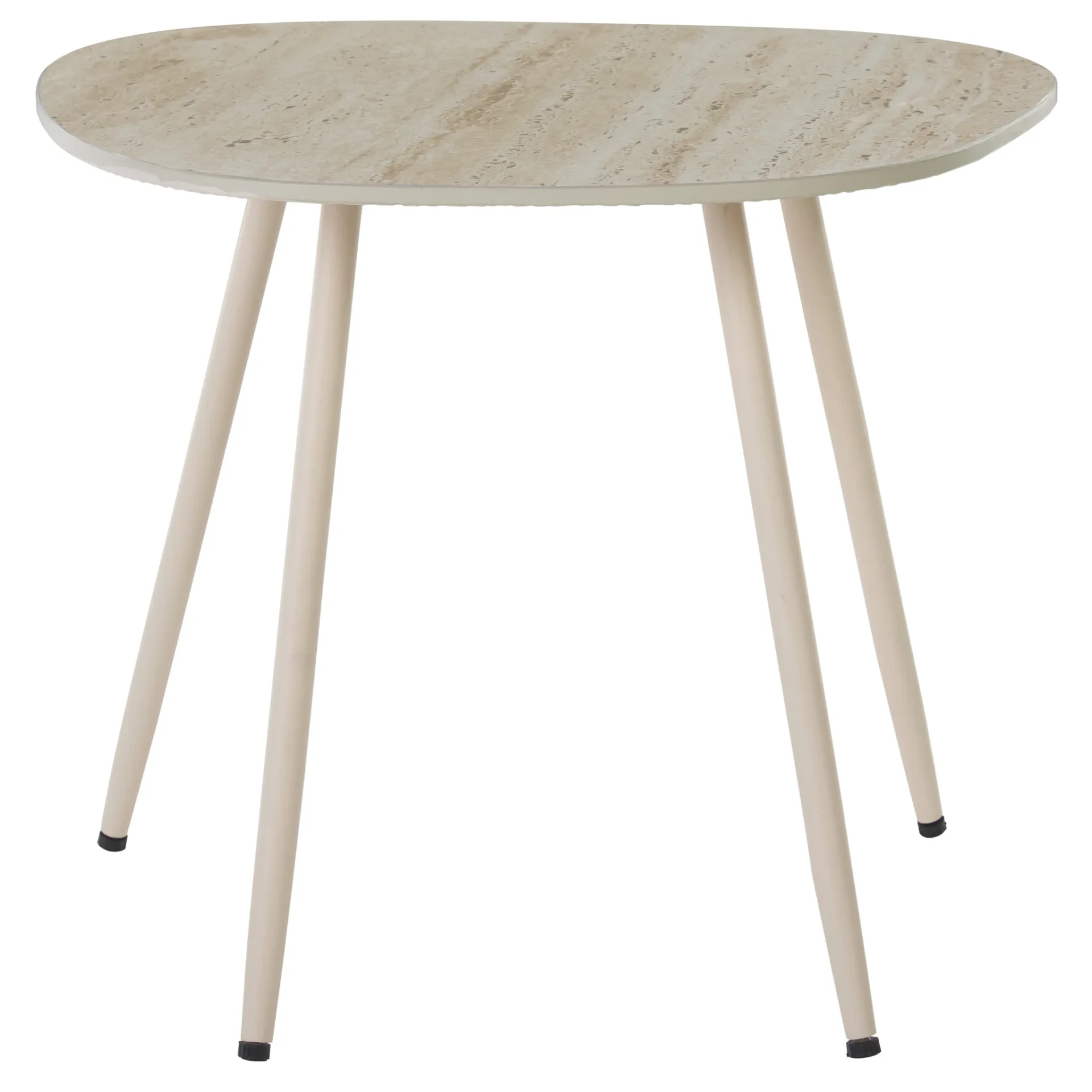 Mint Small Ceramic Side Table in Beige Ceramic / Beige