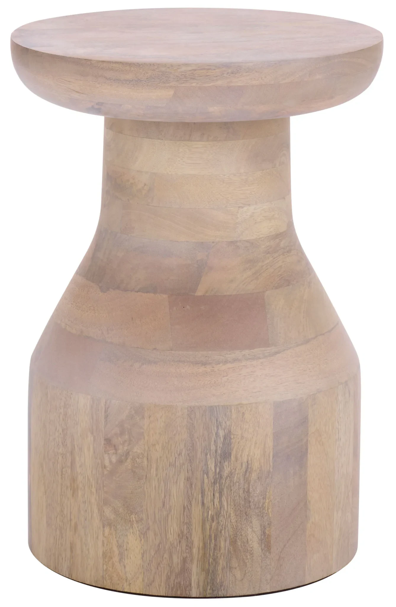 Nestor Round Accent Table in White Washed