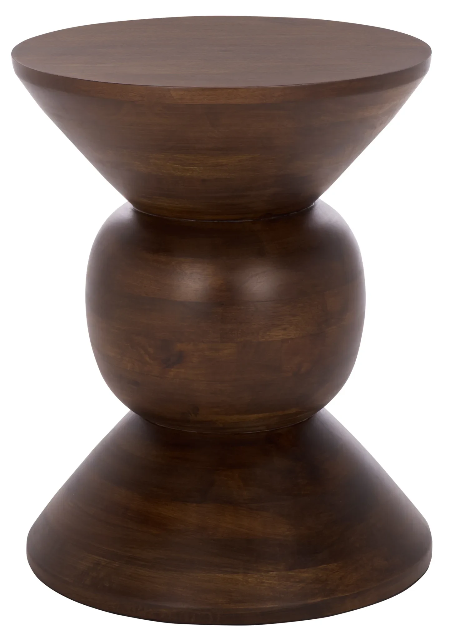 Pascual Round Accent Table in Walnut