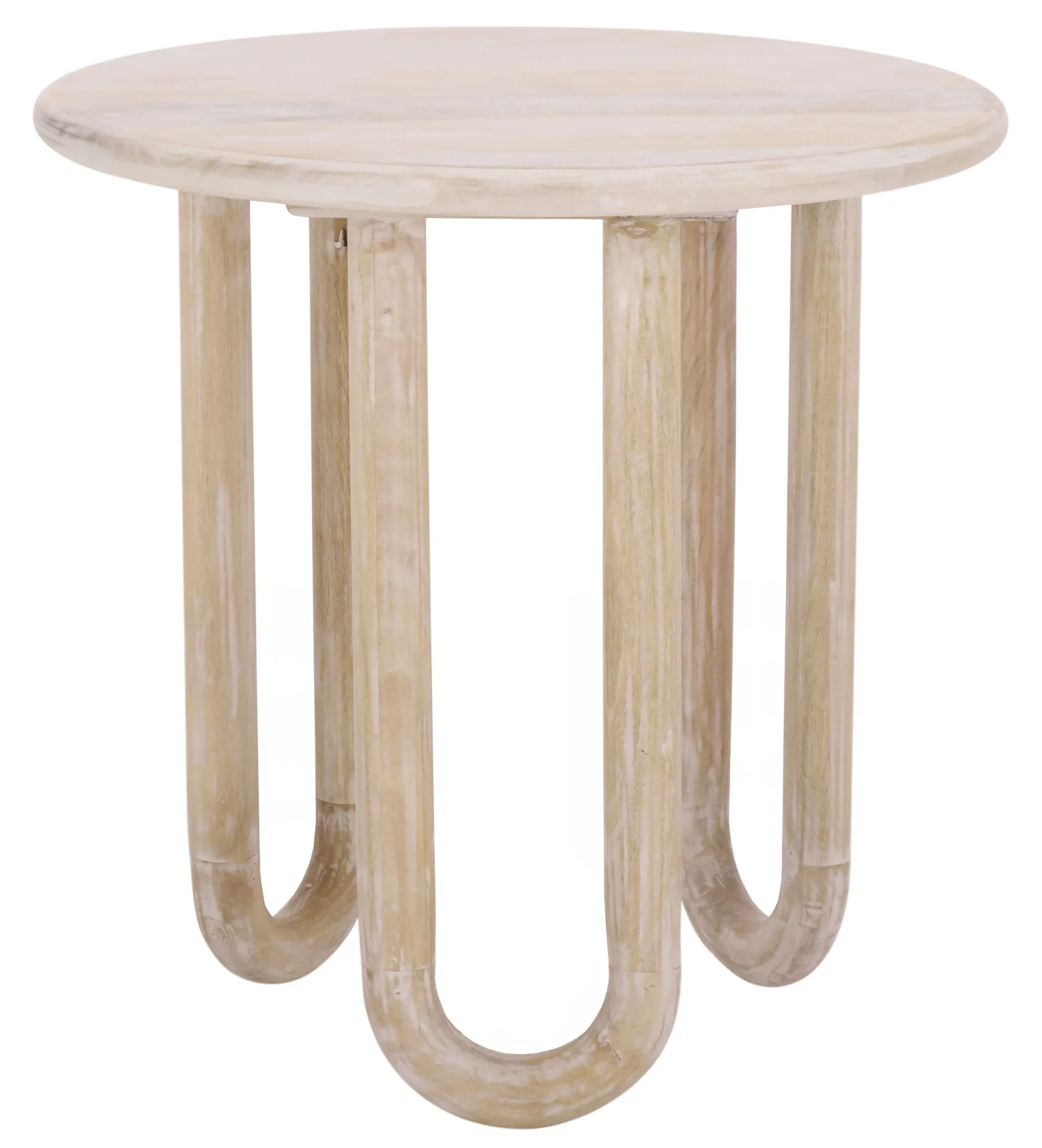Jazmin Round Accent Table in Natural Wash