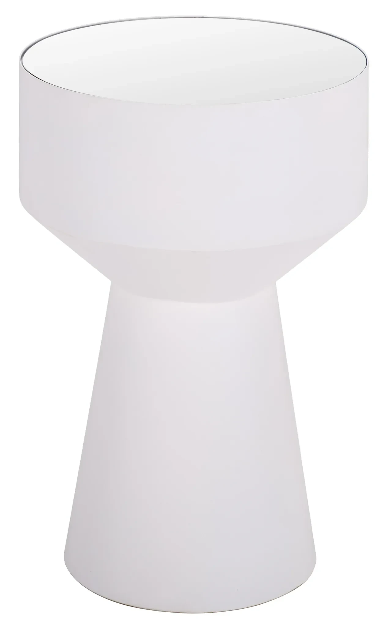 Nolita Accent Table in White / Mirror