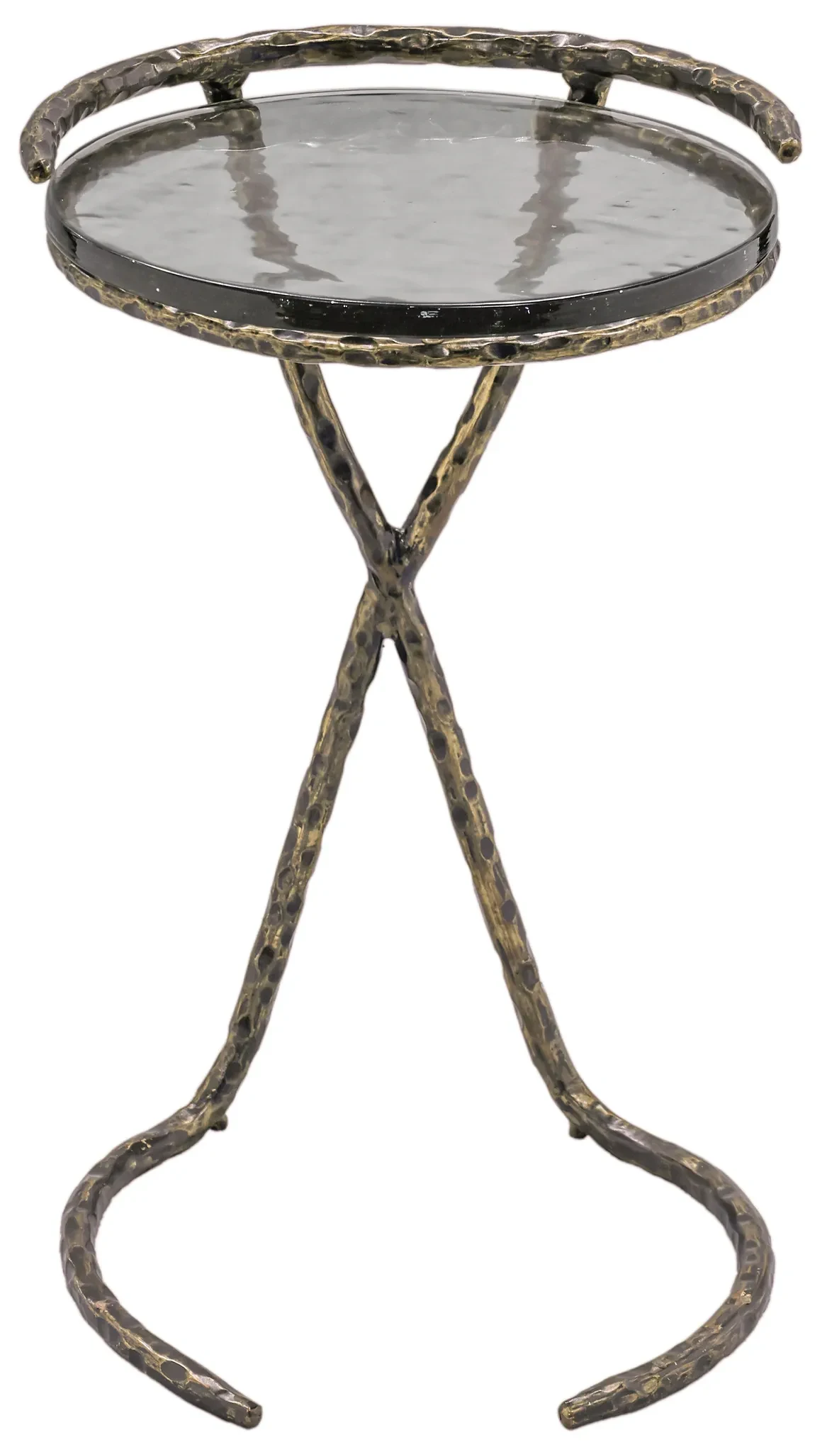 Lorinna Accent Table in Antique Brass