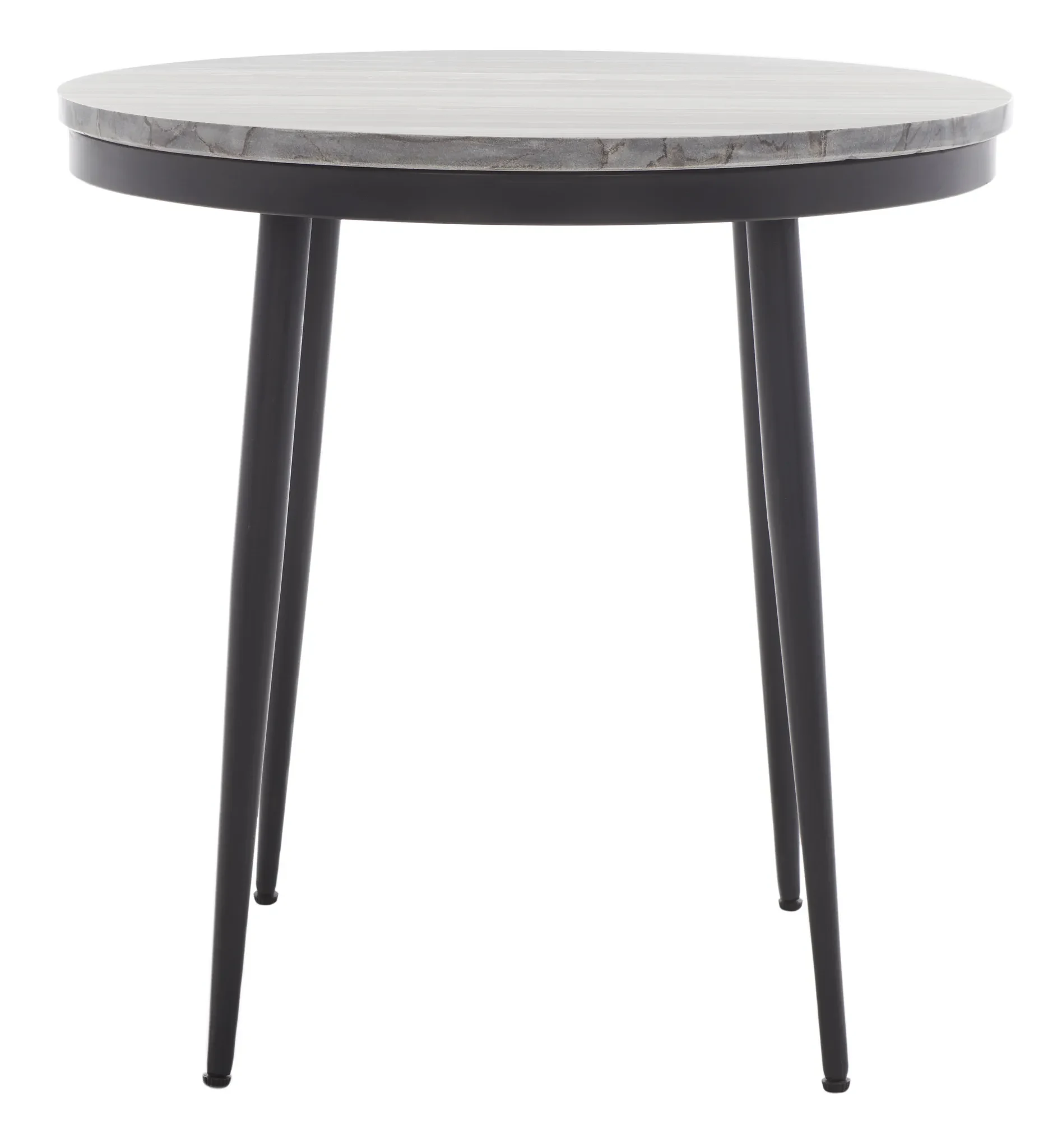 Nylah Marble Side Table in Gray Marble