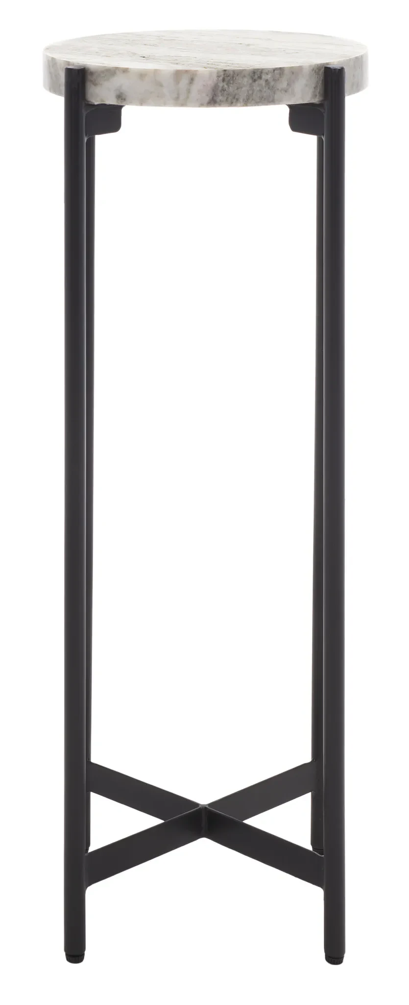 Hames Drink Table in Sand Brown Marble / Black