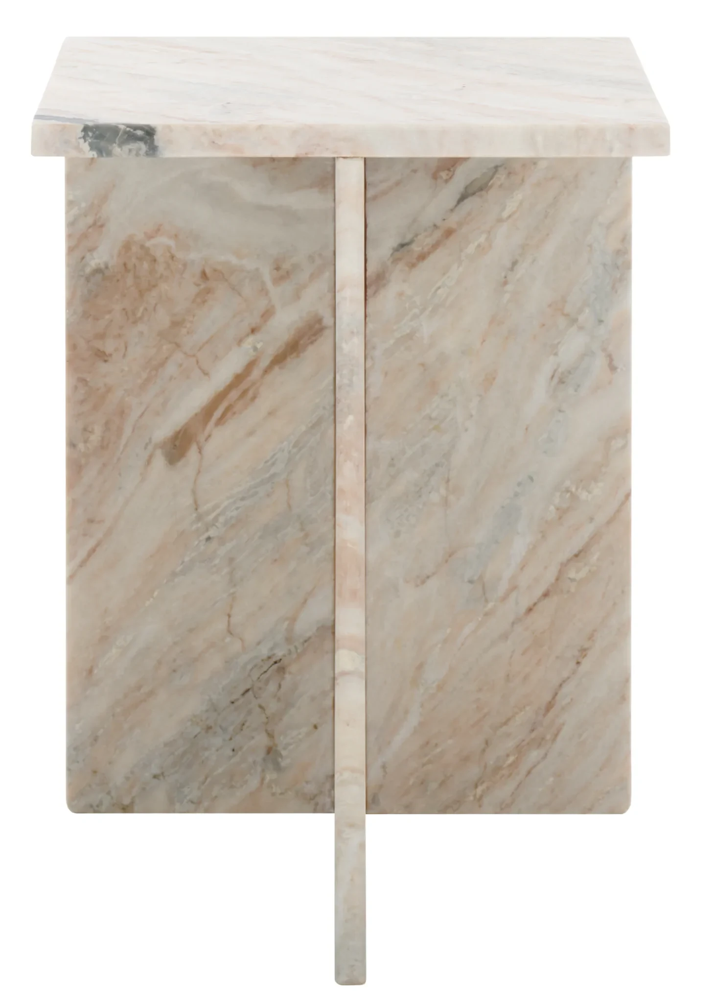 Udo T Marble Side Table in Brown Gray