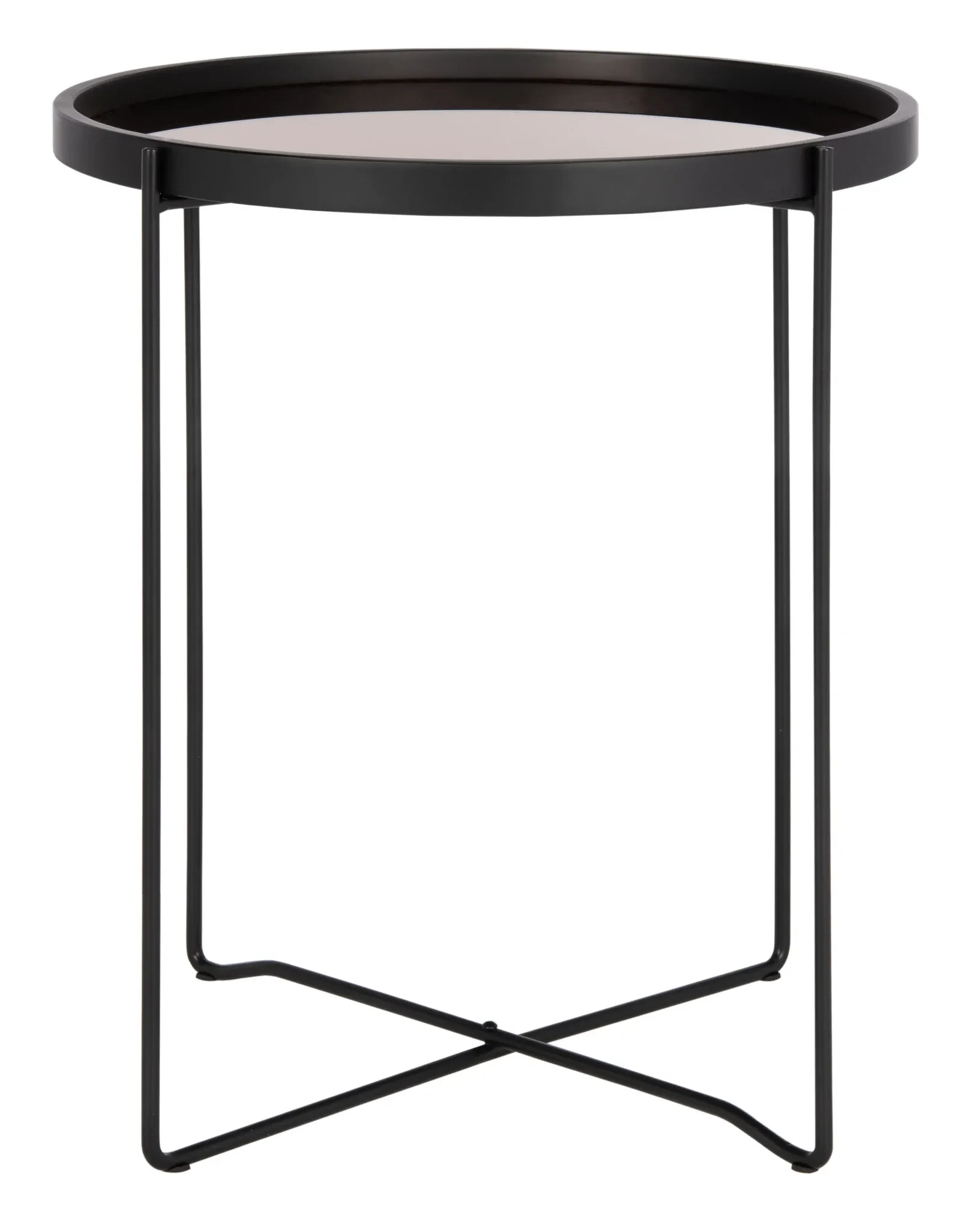 Ruby Small Tray Accent Table in Rose Gold / Black