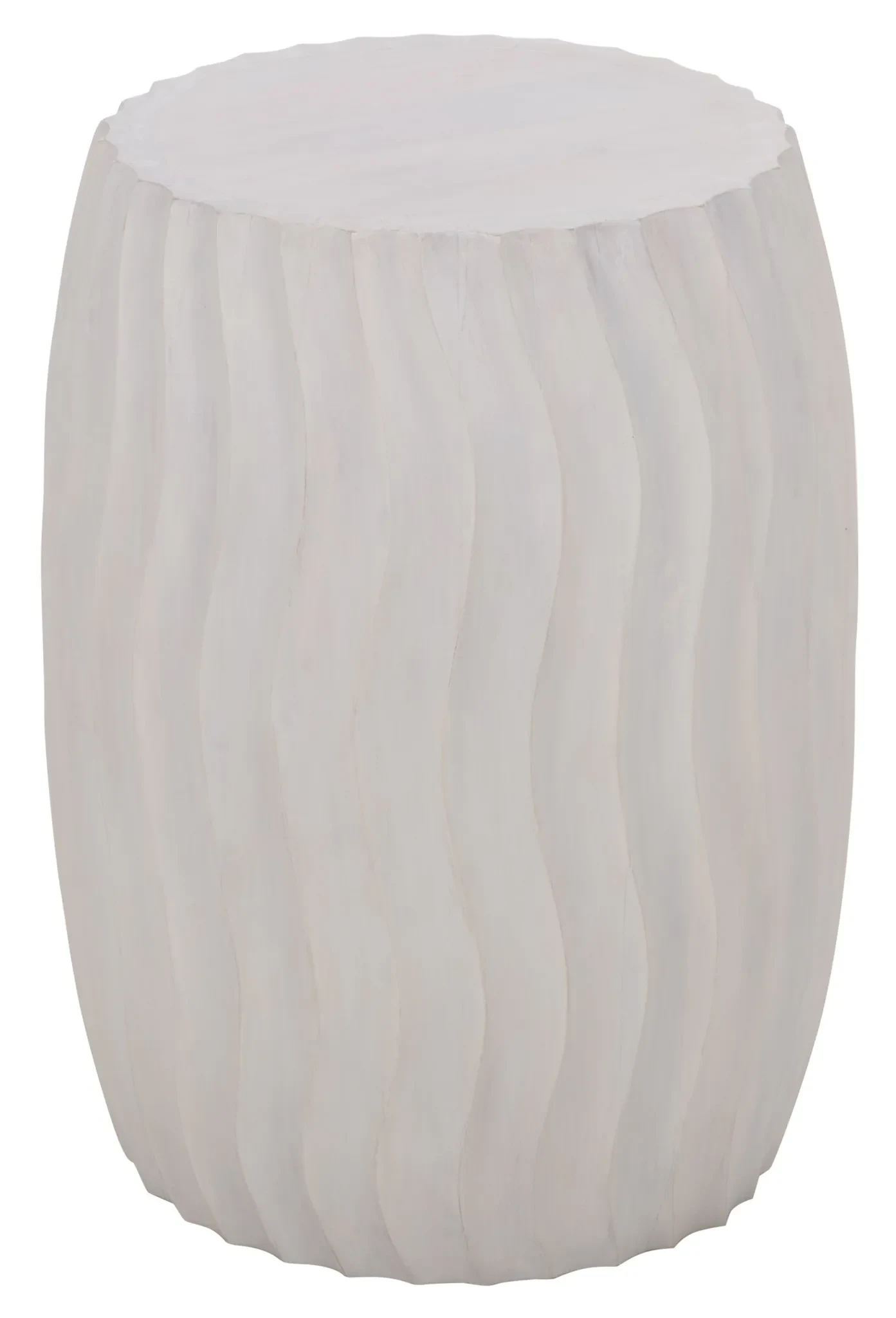 Malika Accent Table in White