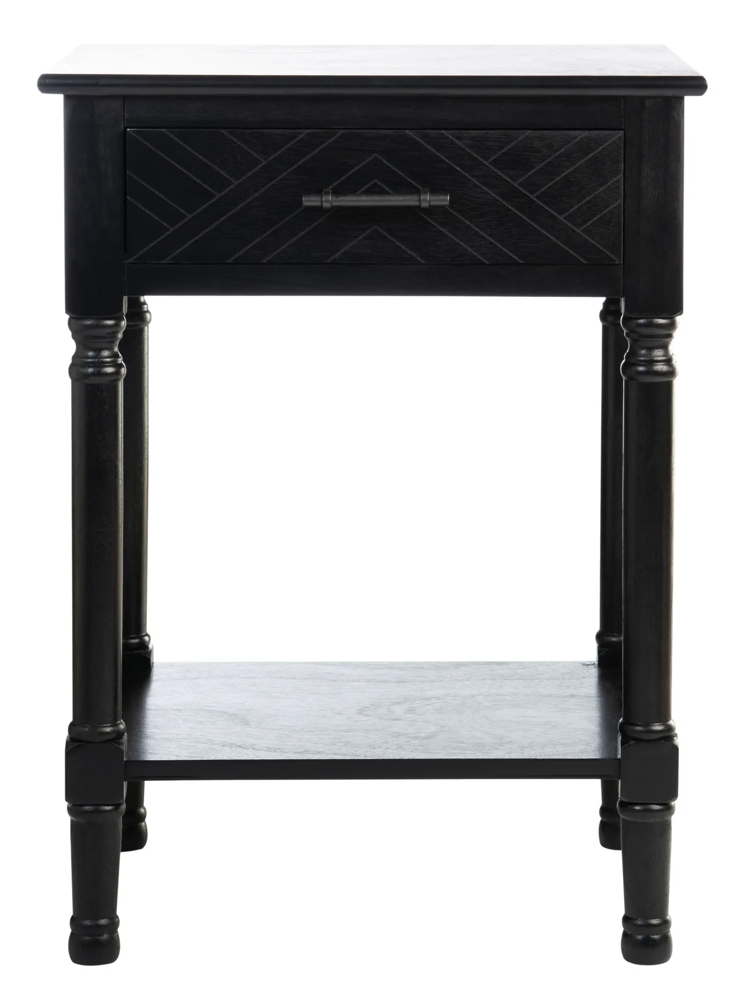 Peyton One-Drawer Accent Table in Black