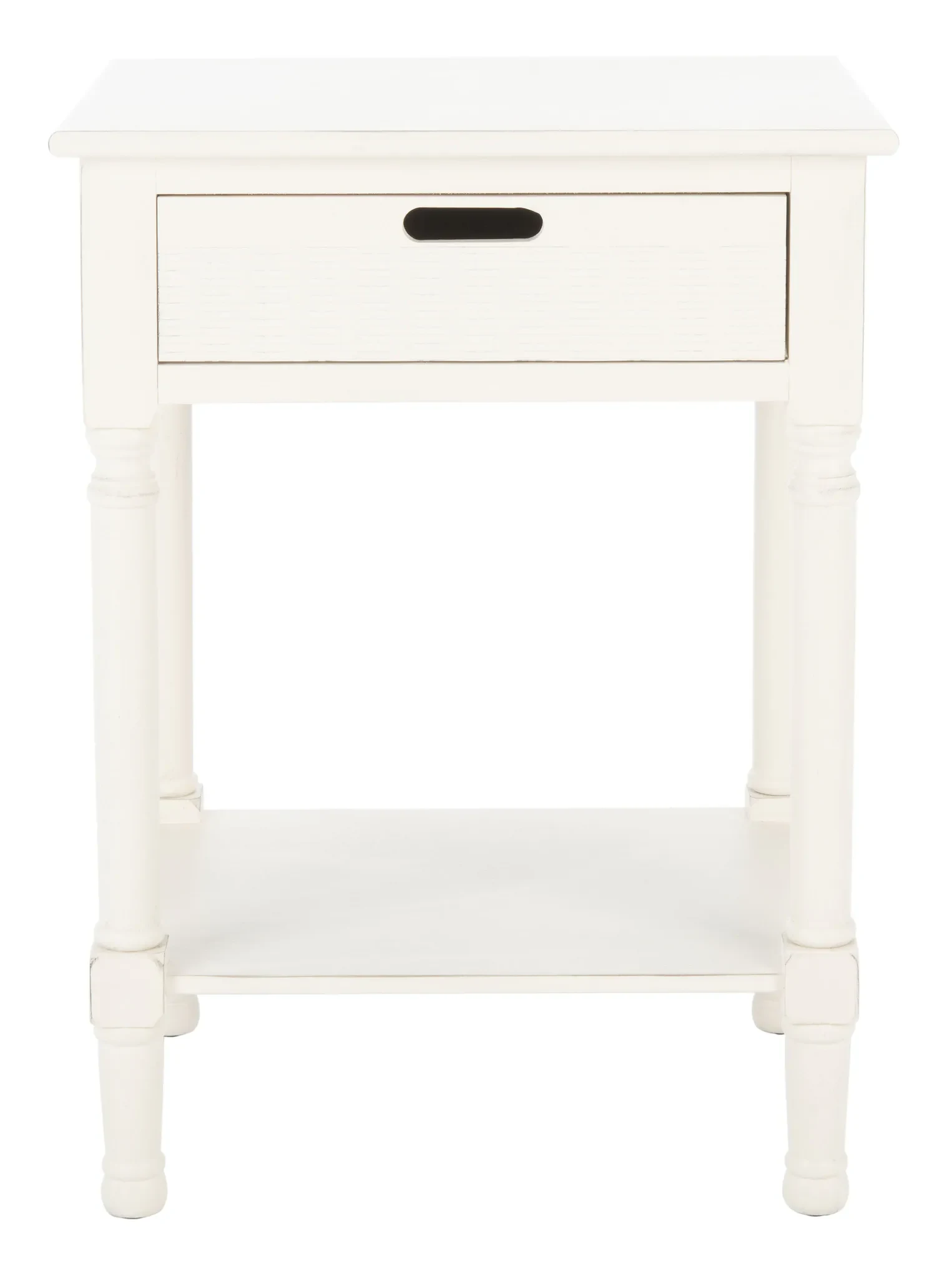 Landers One-Drawer Accent Table in Distressed White