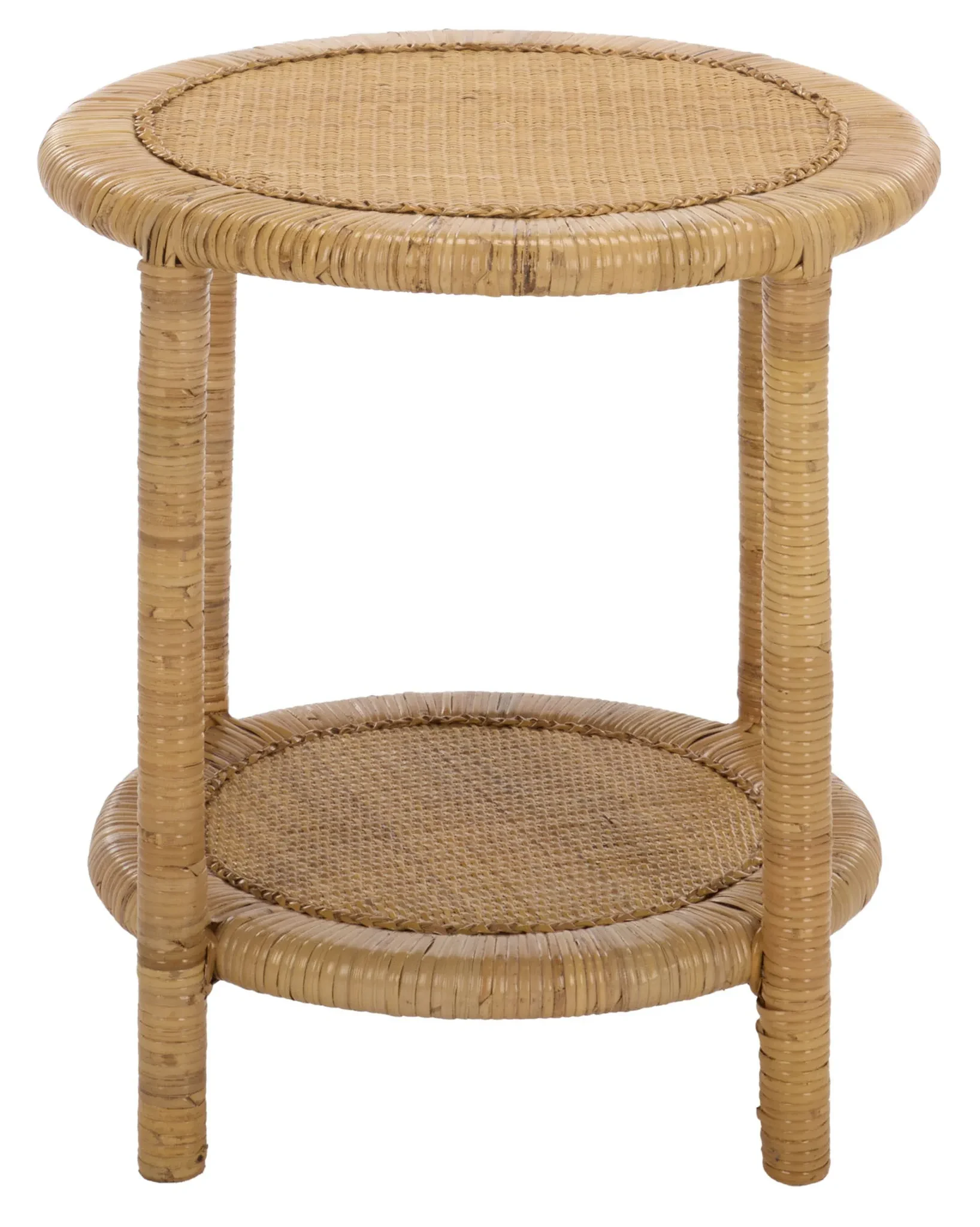 Akane Accent Table With Shelf in Natural