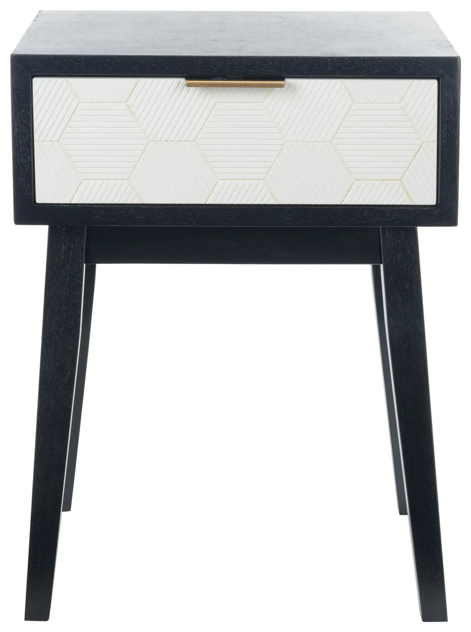 Keya One-Drawer Accent Table in Black / White