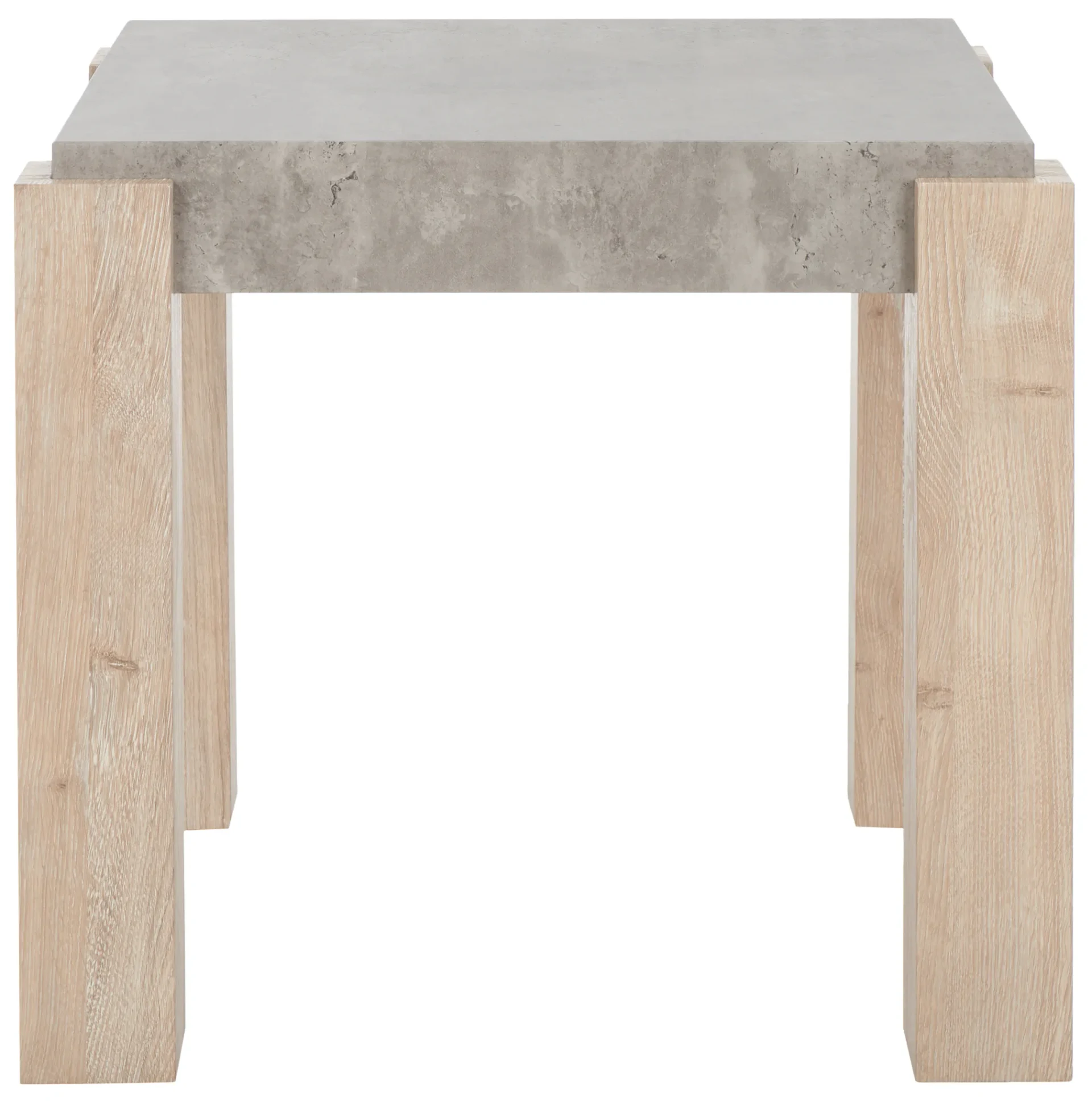 Coromio End Table in Light Gray / Natural