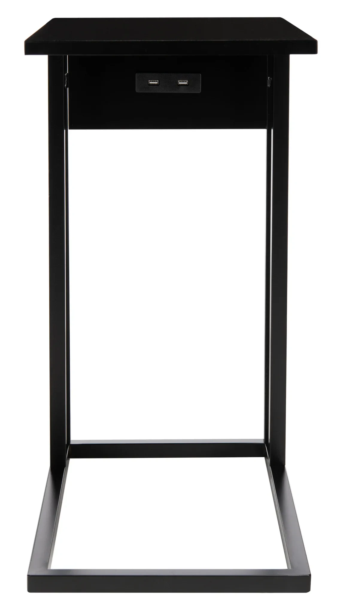 Portland Usb Side Table in Black