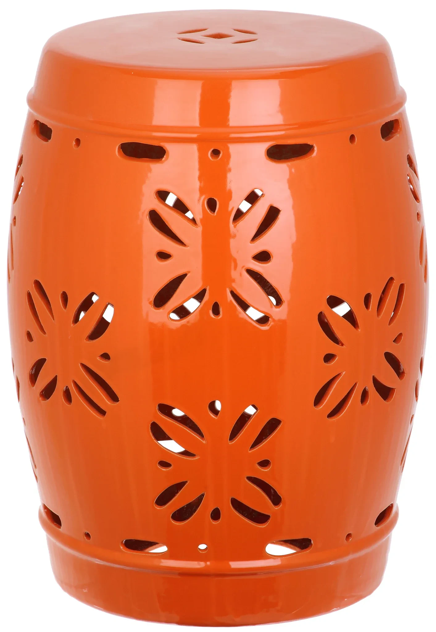 Sakura Garden Stool in Orange