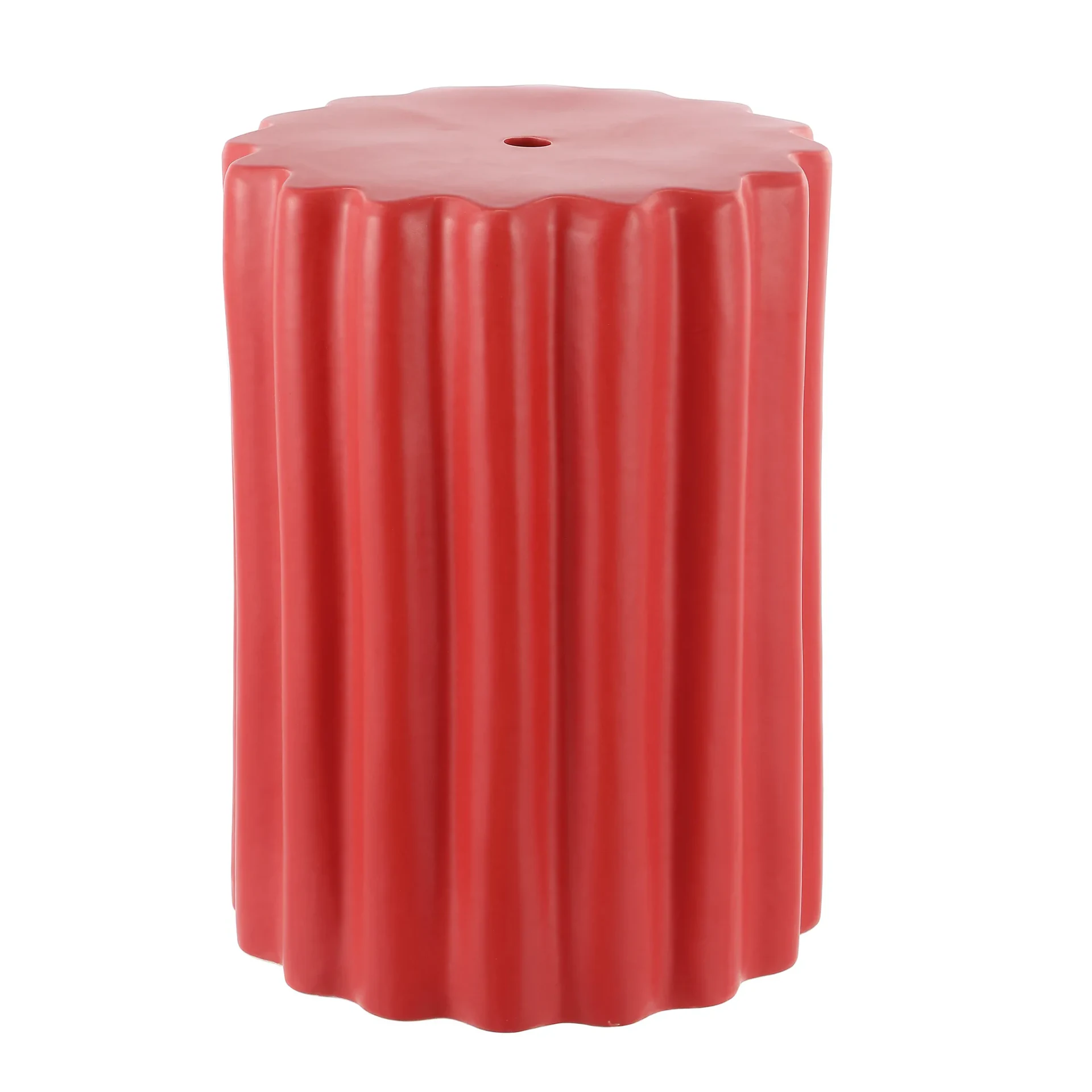 Tulett Garden Stool in Bright Red