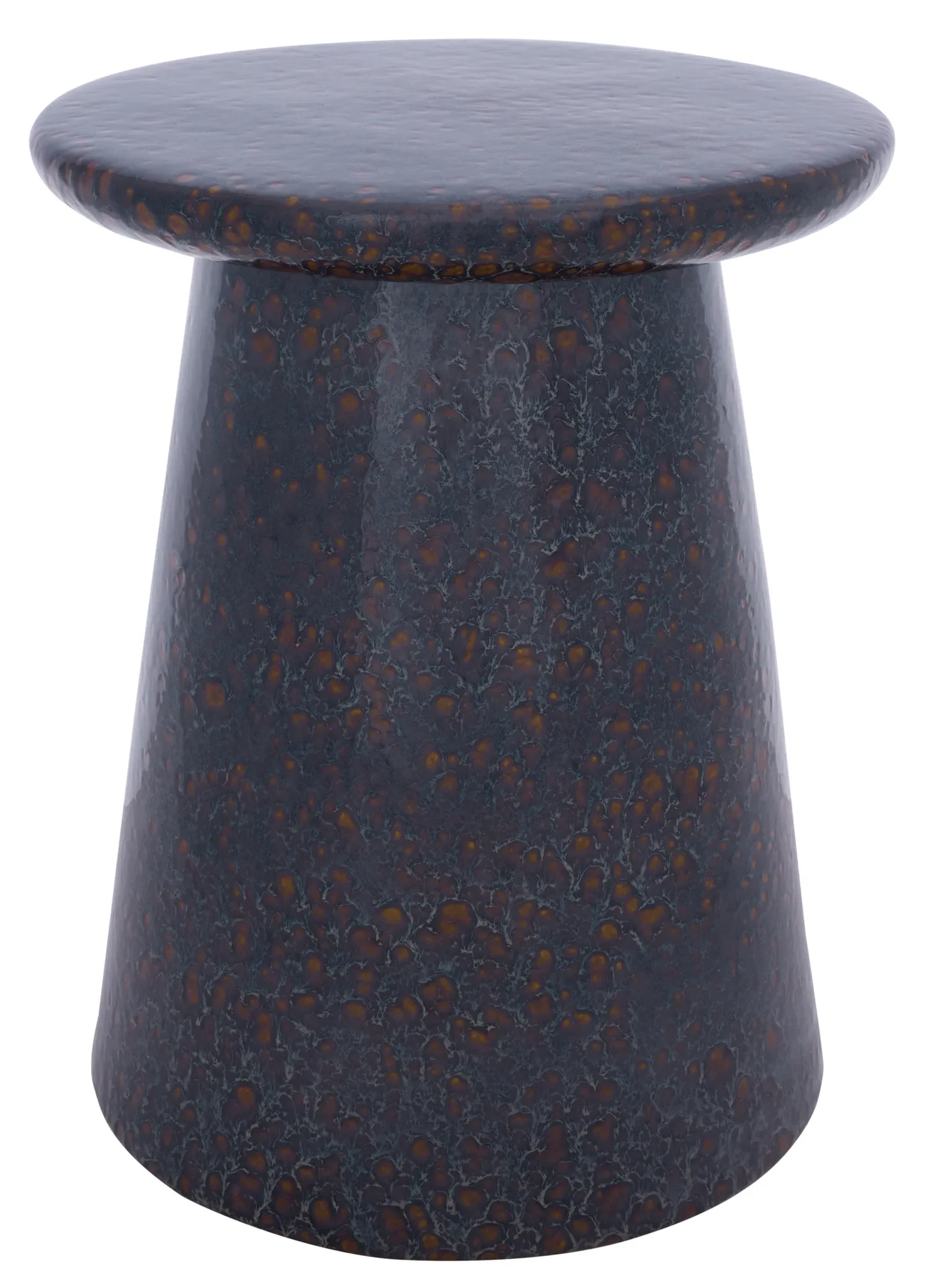 Thena Garden Stool in Dark Blue