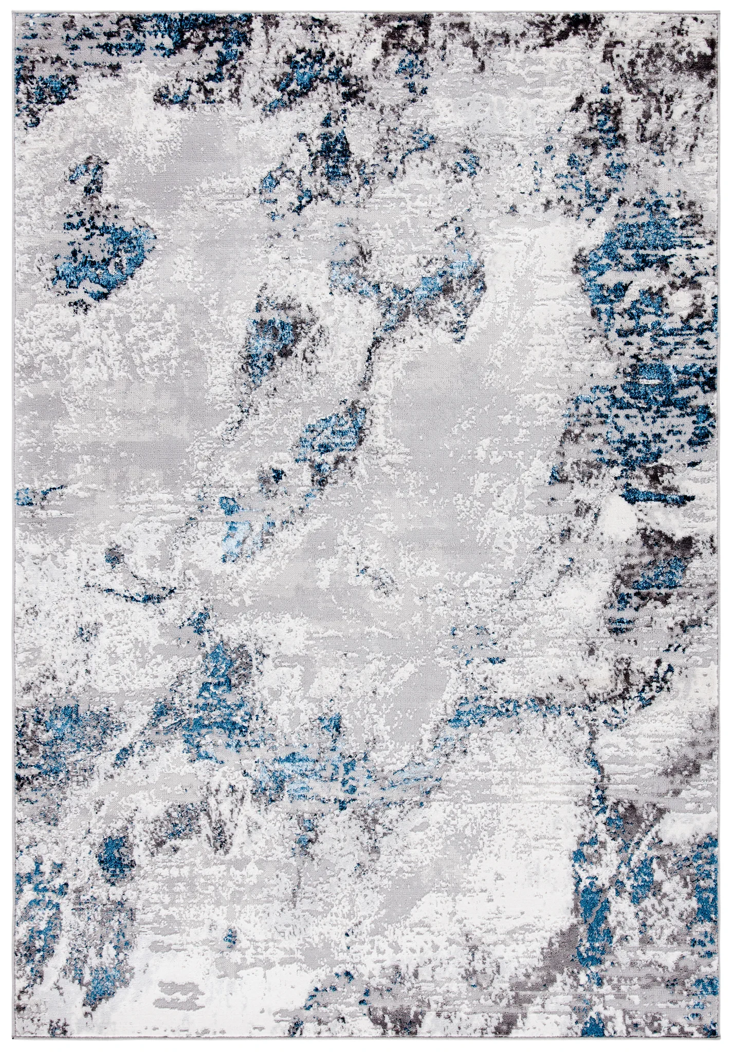 Amelia Abstract Rug in Gray / Blue