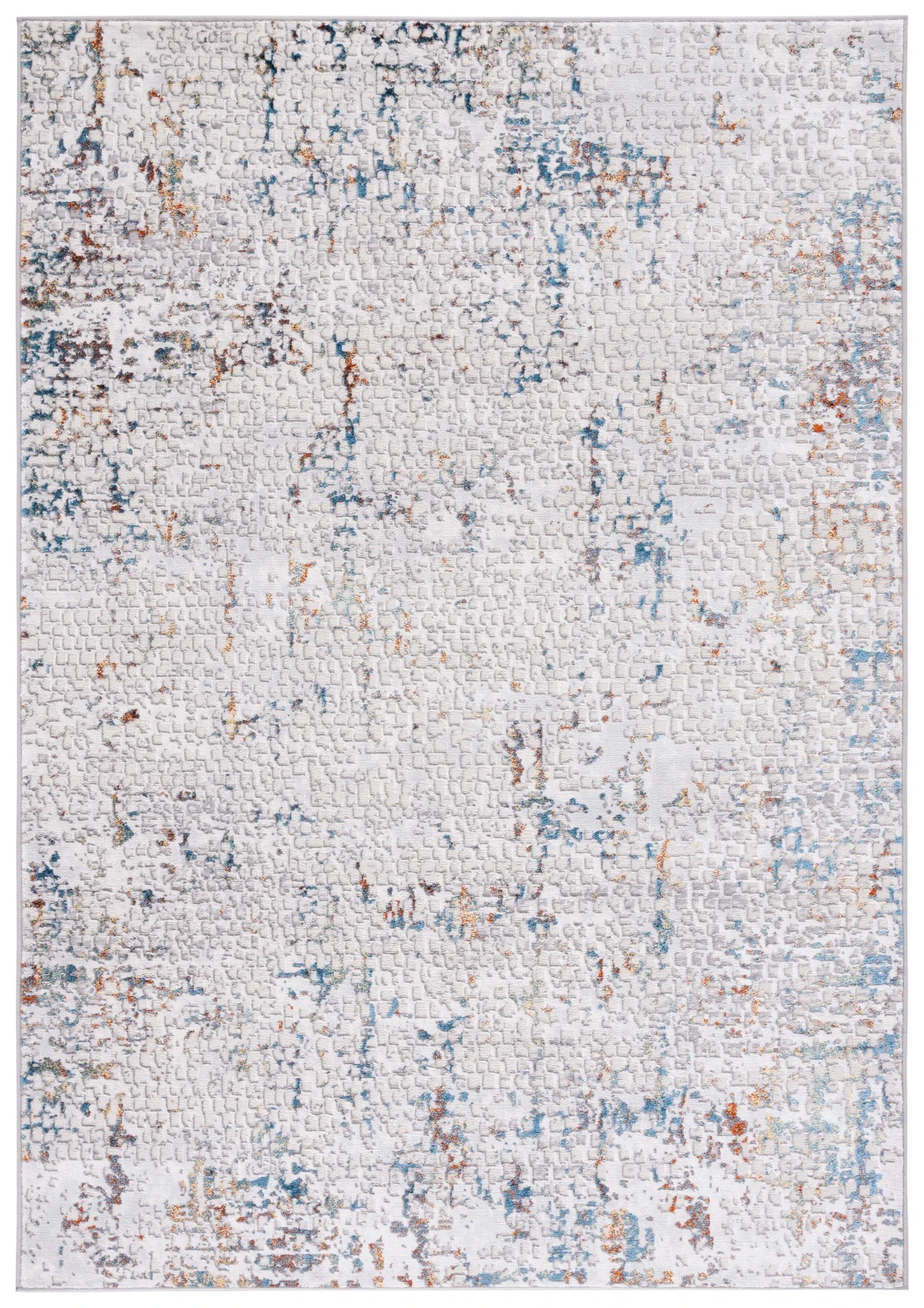Amelia Textured Abstract Rug in Gray / Light Gray