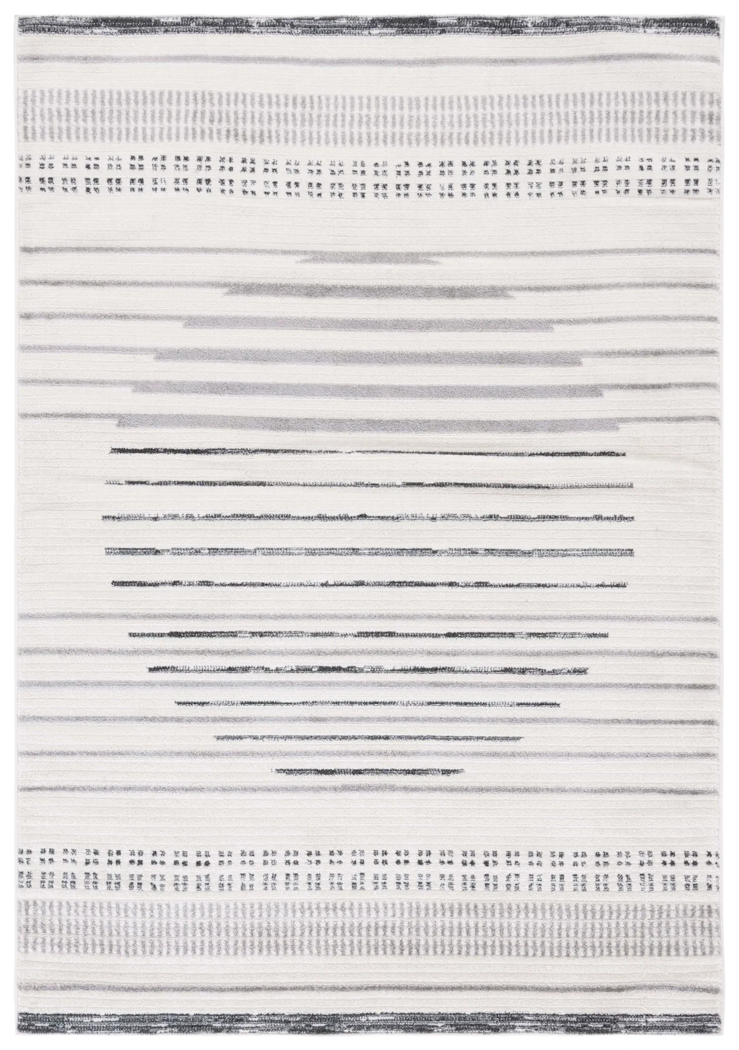 Alamo Linear Sphere Rug in Ivory / Gray