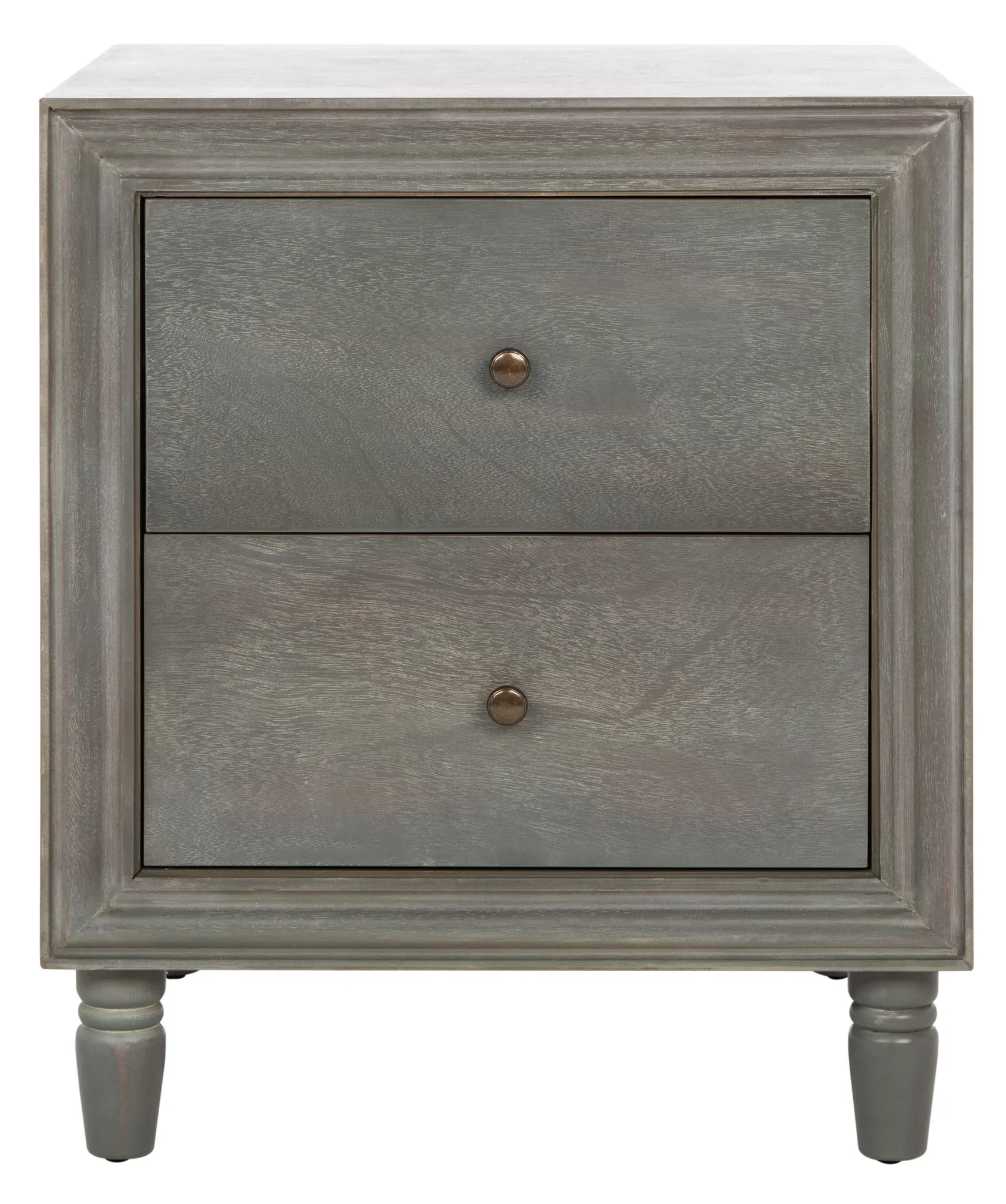 Blaise Night Stand With Storage in Ash Gray