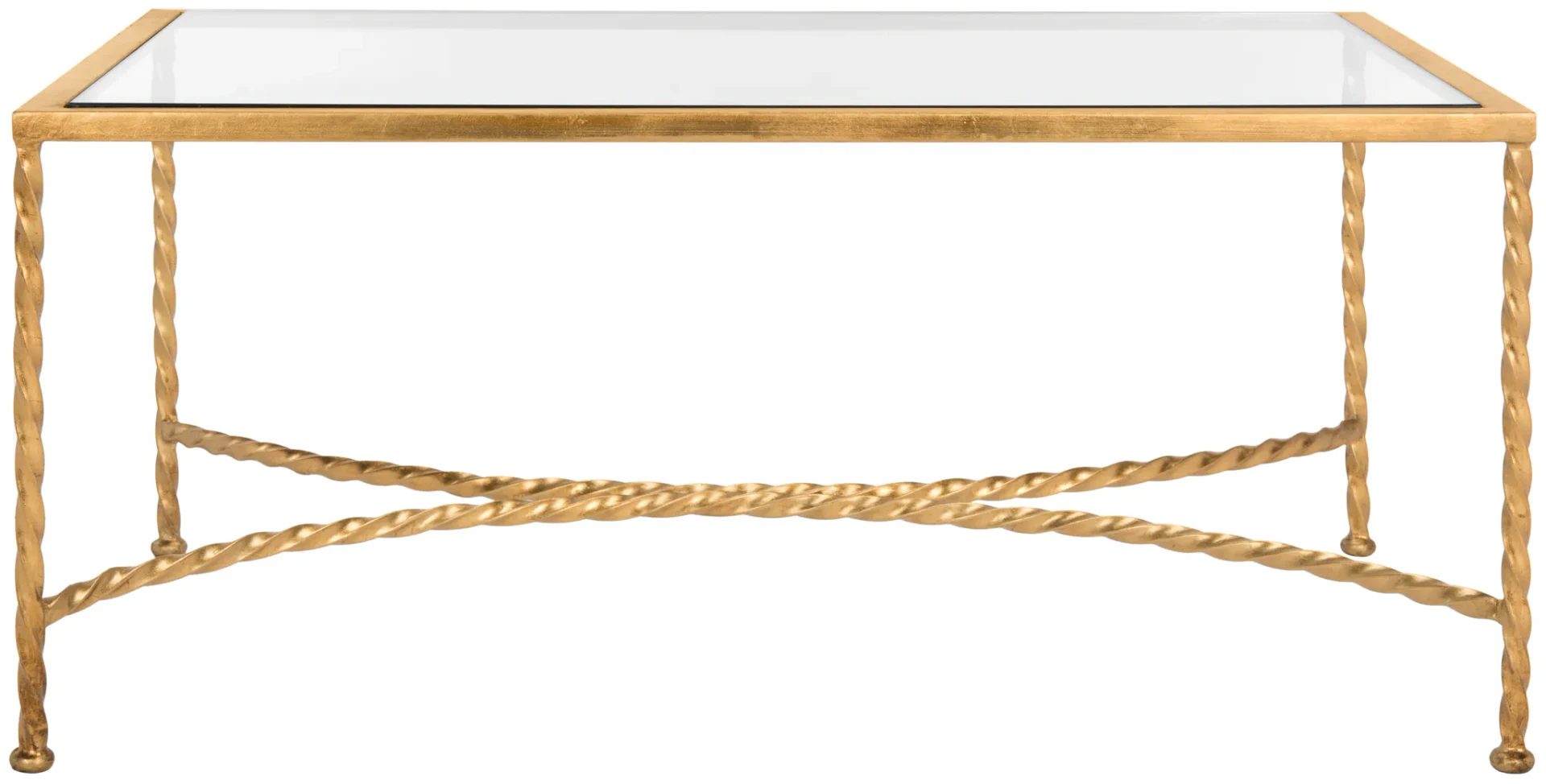 Matilda Glass Coffee Table in Gold