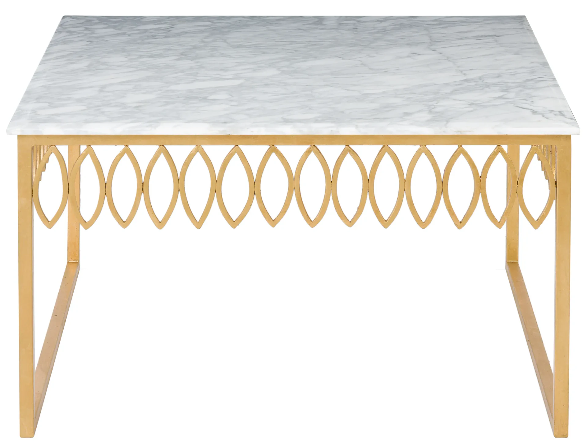 Natalia Cocktail Table in Gold / White