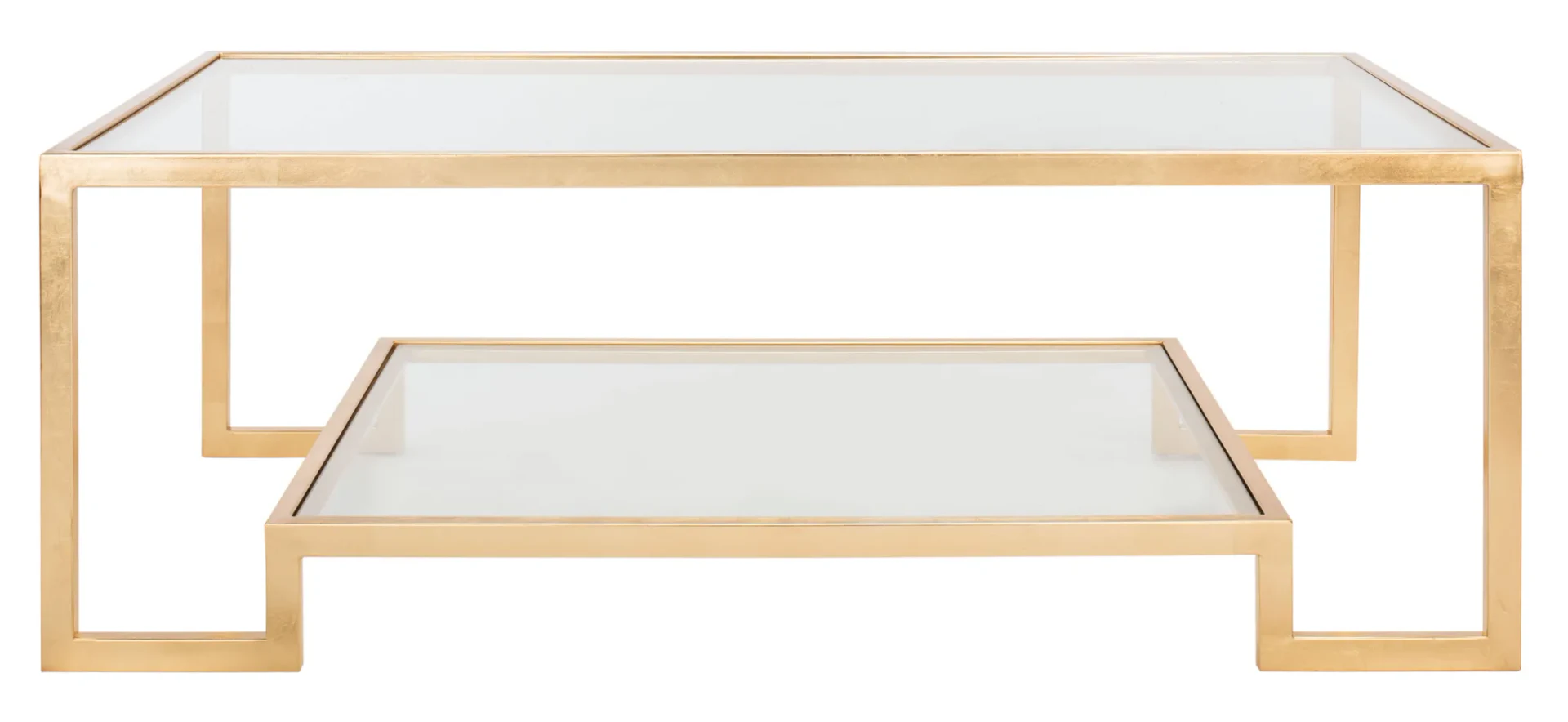 Vivian Gold Leaf Coffee Table in Gold