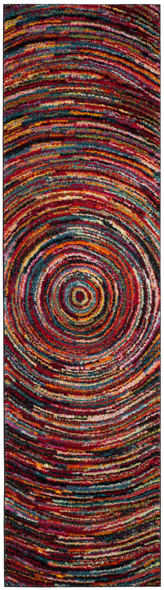 Aruba Concentric Rings Rug in Multicolor