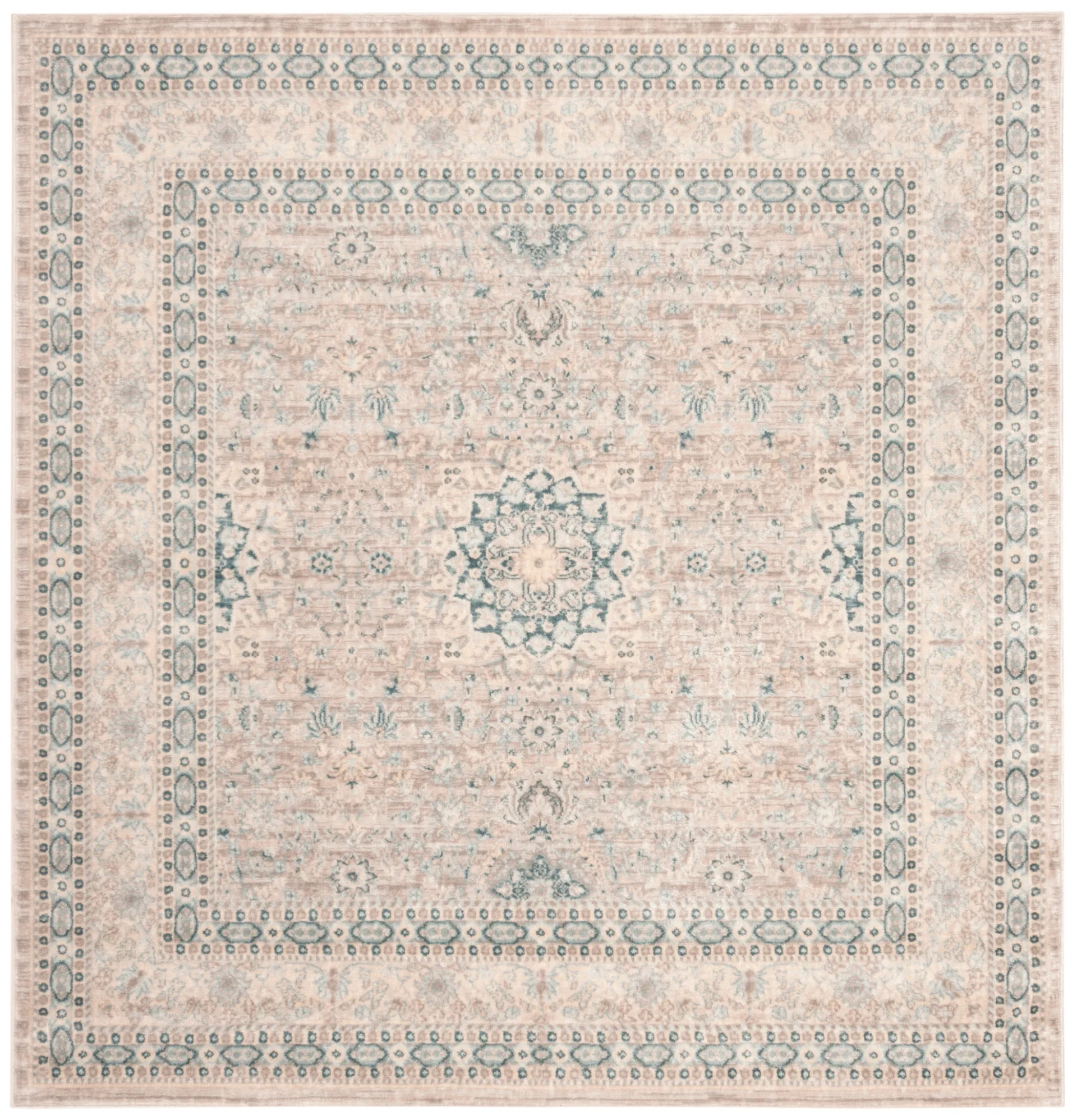 Archive Triple Medallion Rug in Gray / Blue