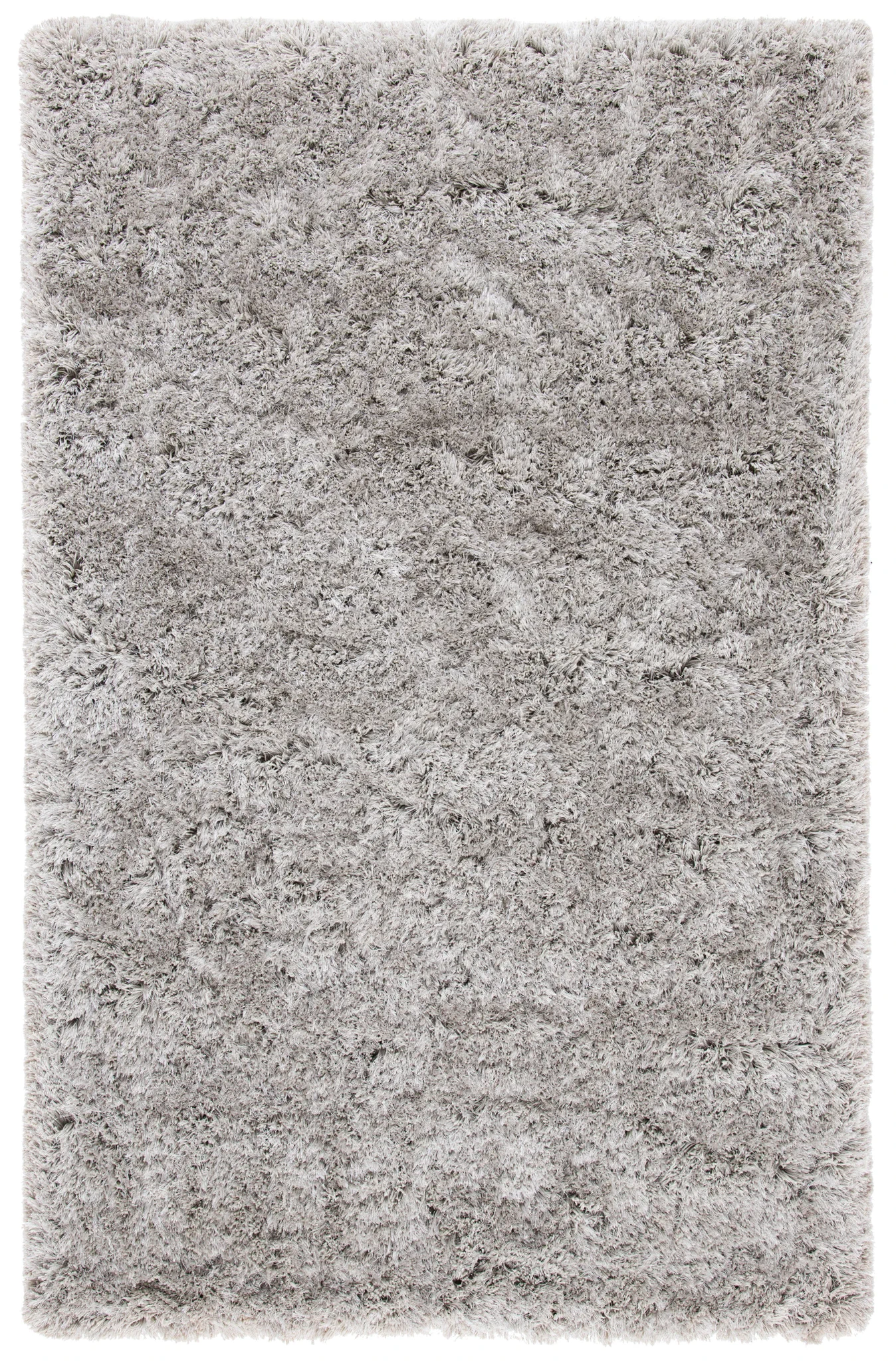 Atlantic Solid Hand-Tufted Shag Rug in Silver