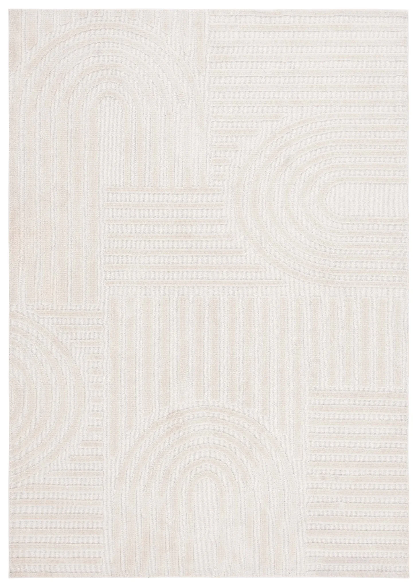 Audrey Concentric Arch Rug in Beige