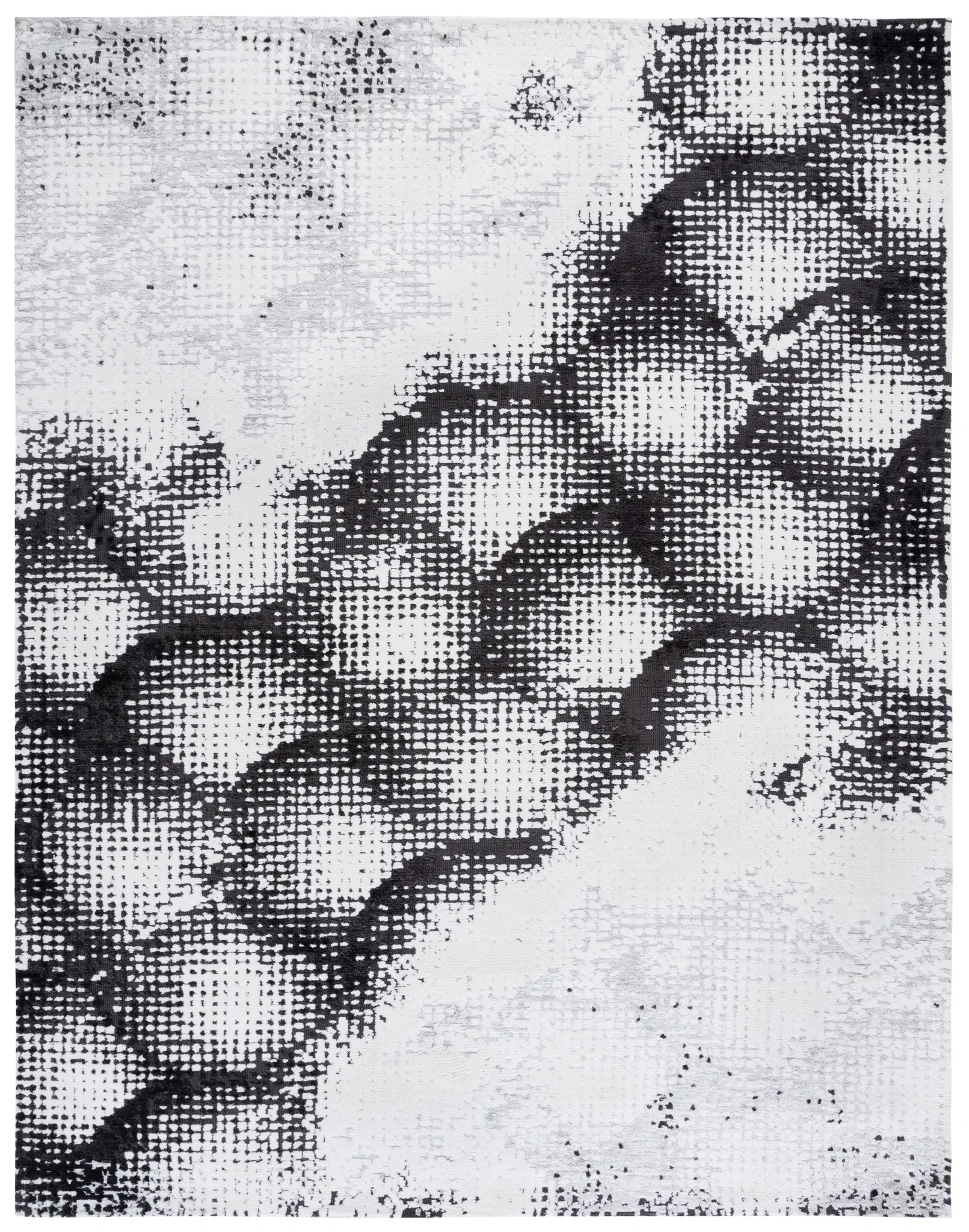 Audrey Abstract Circles Rug in Gray / Ivory