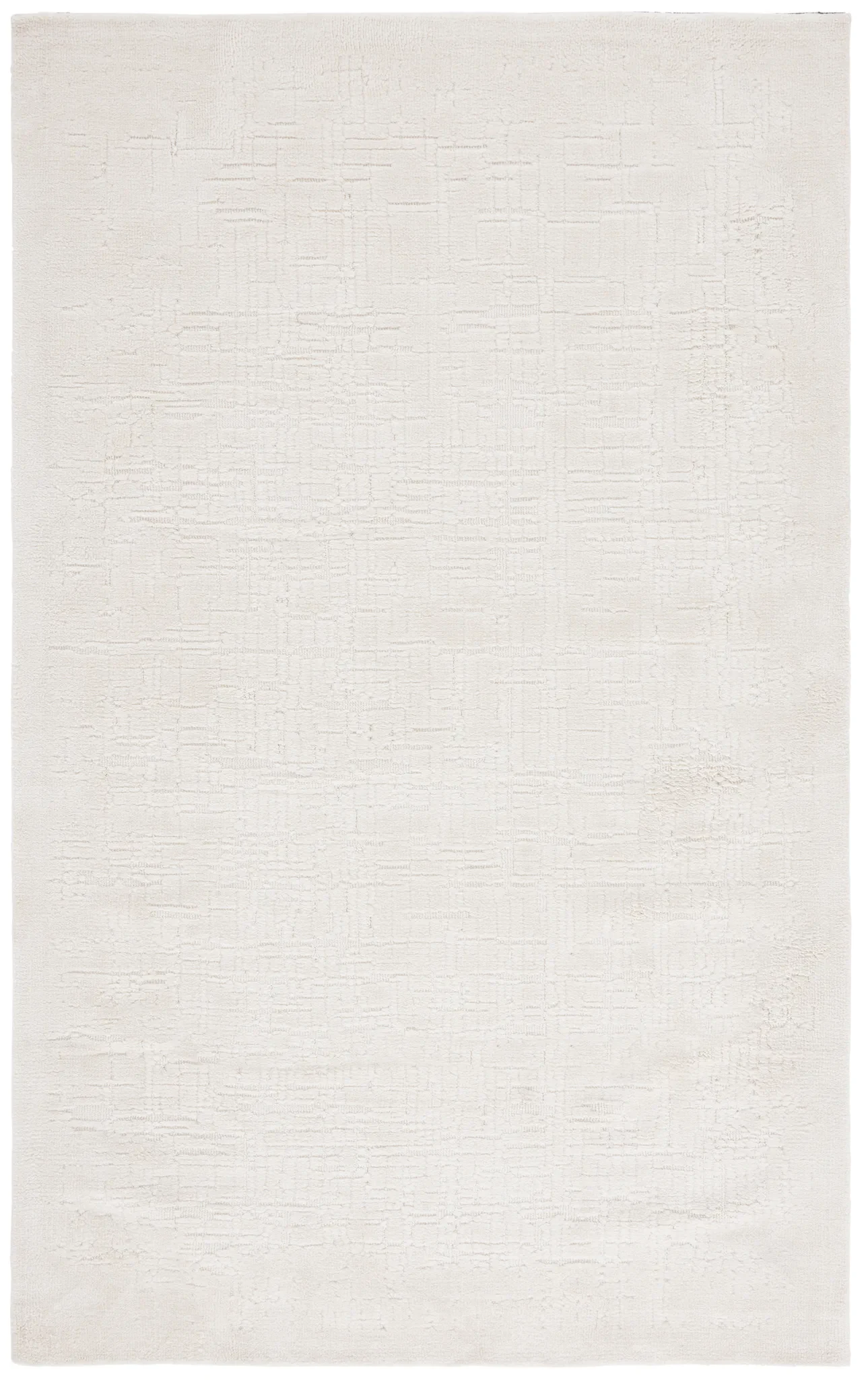 Audrey Textured Grid Rug in Ivory