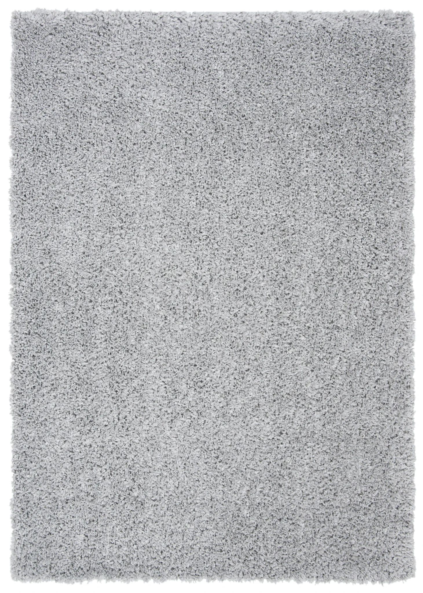 August Solid Shag Rug in Silver